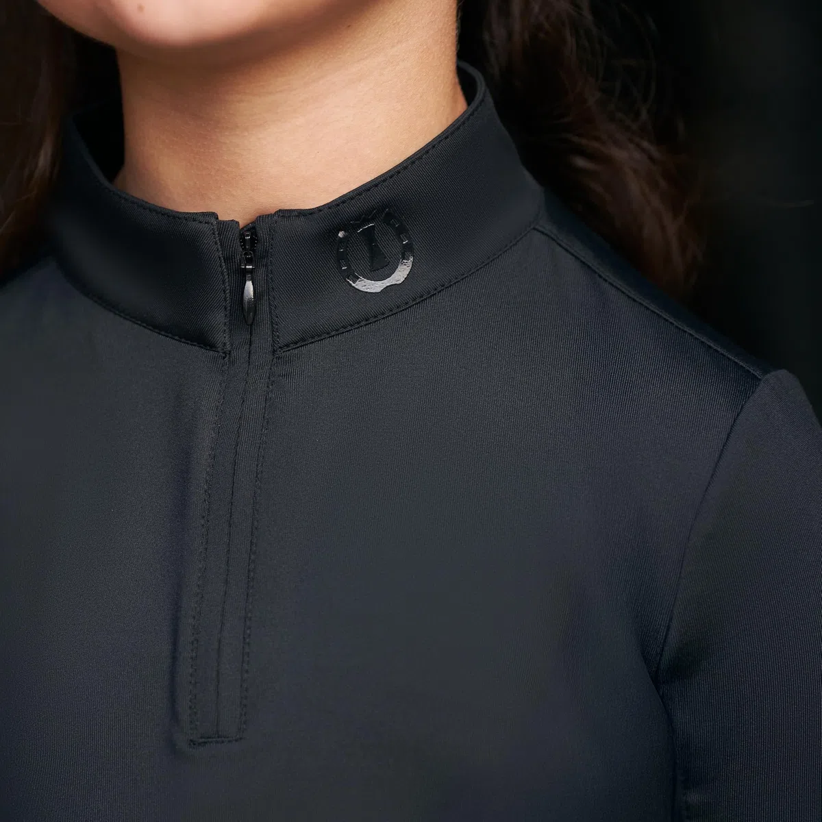 Imperial Riding Kinder Reitshirt IRH Jamy Mesh LS, Langarm Funktionsshirt mit Half-Zip und Stehkragen