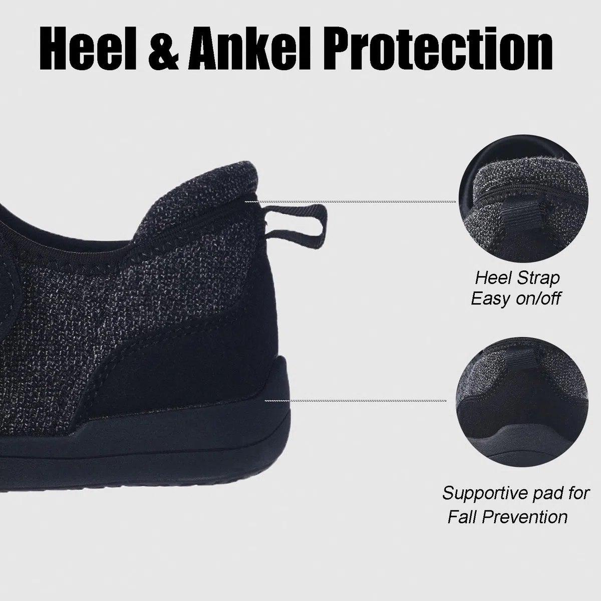 Sisttke Diabetiker Schuhe Herren Hausschuhe Damen Leichte Extra Weit Walkingschuhe Klettverschuß rutschhemmend Freizeitschuhe Arthritis Ödem Geschwollen Gesundheitsschuhe