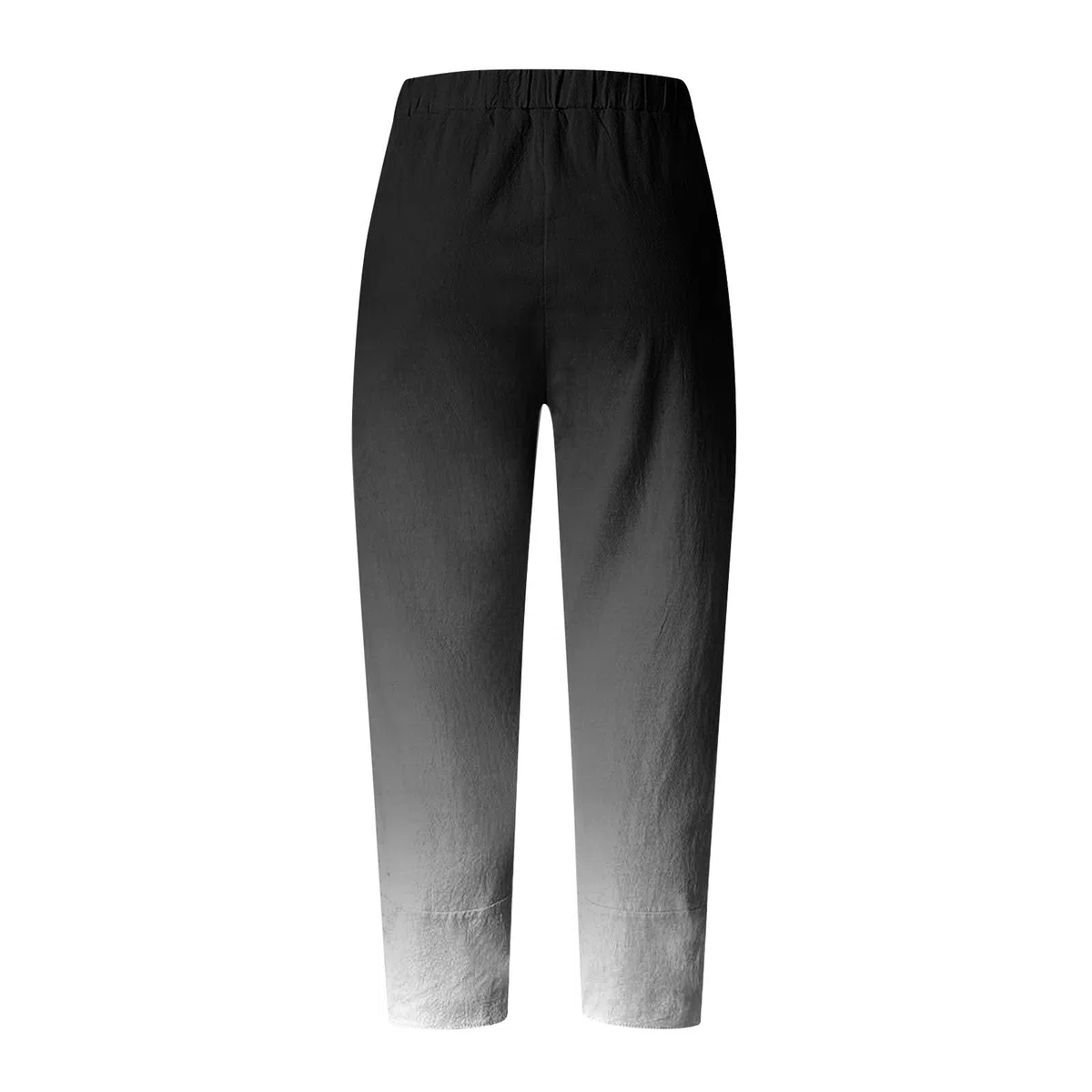 7/8 Hosen Damen Sommer Musselin Leinen Damen Hose Leinen Baumwolle Farbverlaufsdruck Sommerhose Casual Leichte Bequeme Luftige Freizeithose Strandhose Mit Taschen Stretch High Waist mit Kordelzug