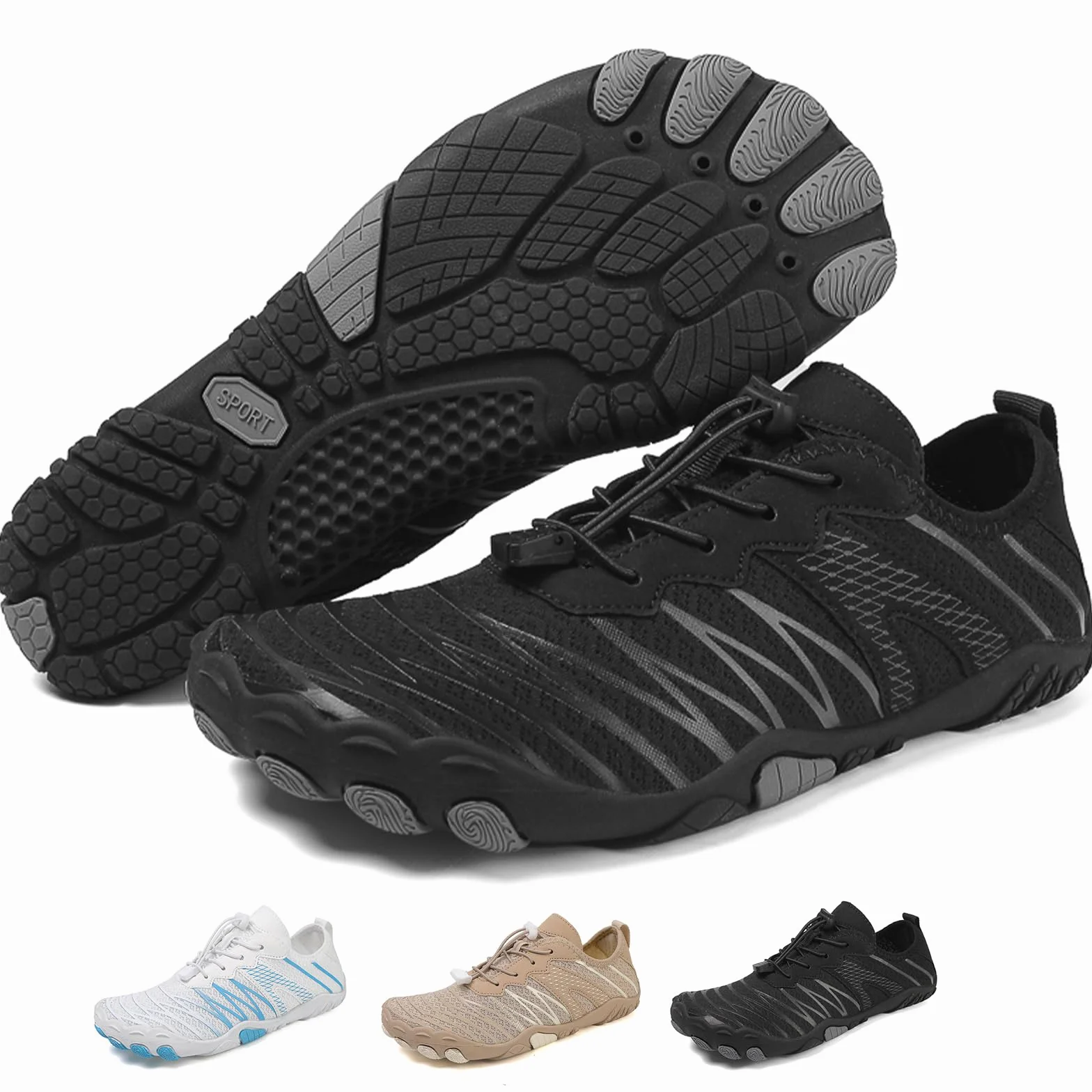 Acfoda Barfußschuhe Herren Damen Wasserschuhe Schnell Trocknend Badeschuhe Strandschuhe Schwimmschuhe Weich Leicht rutschfest Aquaschuhe Surfschuhe Fitnessschuhe, Gr. 36-47