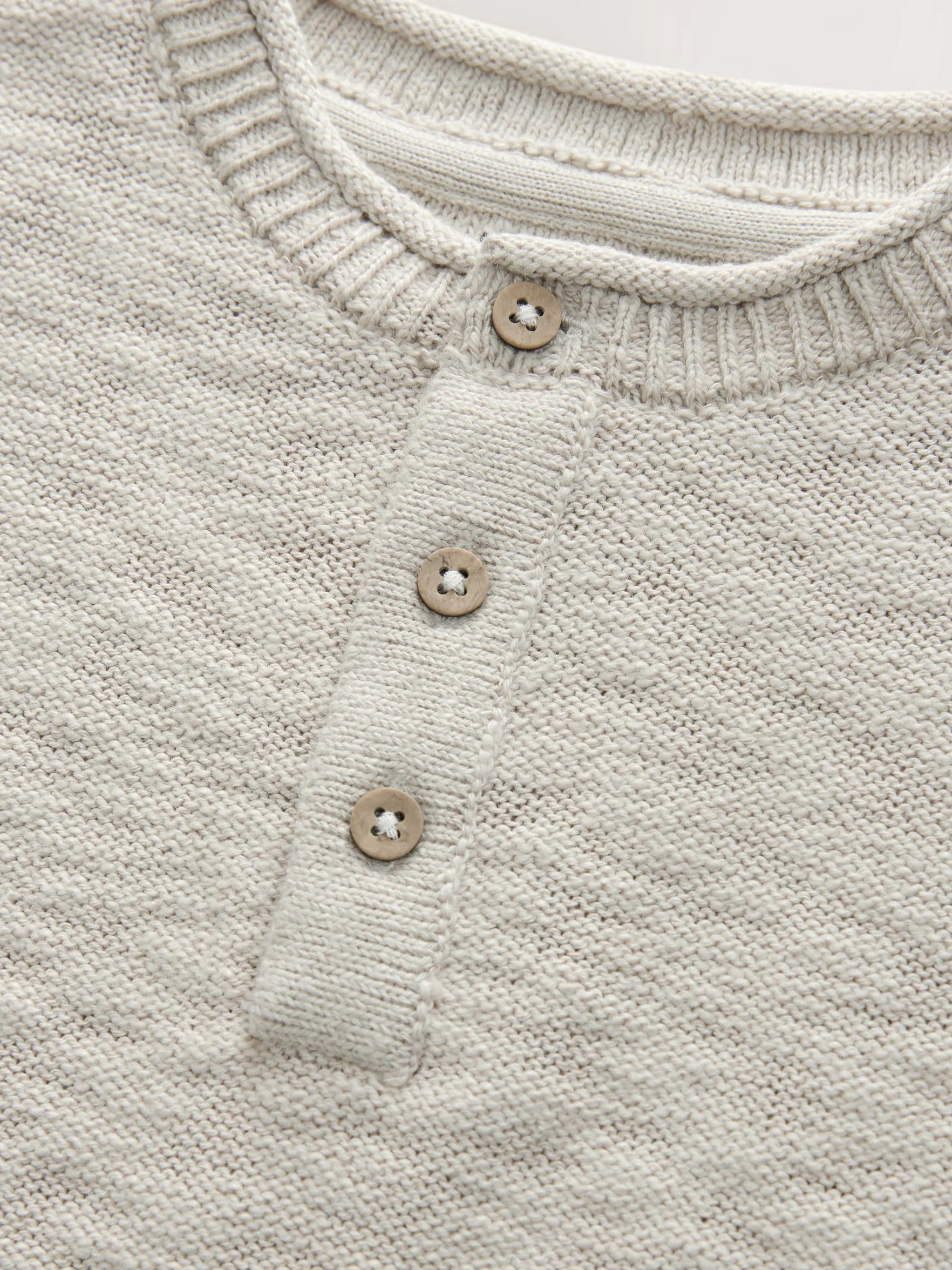 NEXT Jungen Strickpullover mit Henley-Kragen 62-122