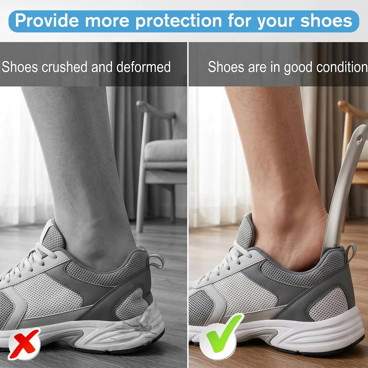 2 Stück Schuhlöffel Klein, 16 cm Kurz Schuhanzieher Edelstahl mit Aufhängelöchern Metall Schuhlöffel Schuhloeffel Unterwegs Schuhhelfer zum Anziehen für Männer Frauen und Senioren