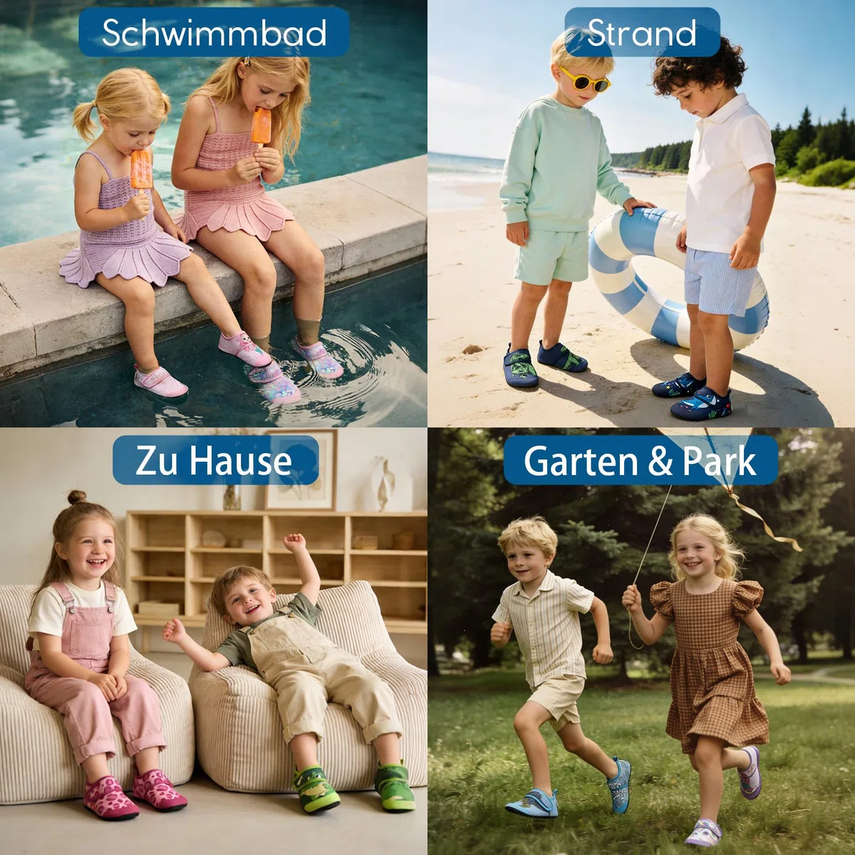 IceUnicorn Kinder Strandschuhe Badeschuhe Wasserschuhe Schwimmschuhe Schnelltrocknende Aquaschuhe für Kinder Beach Pool
