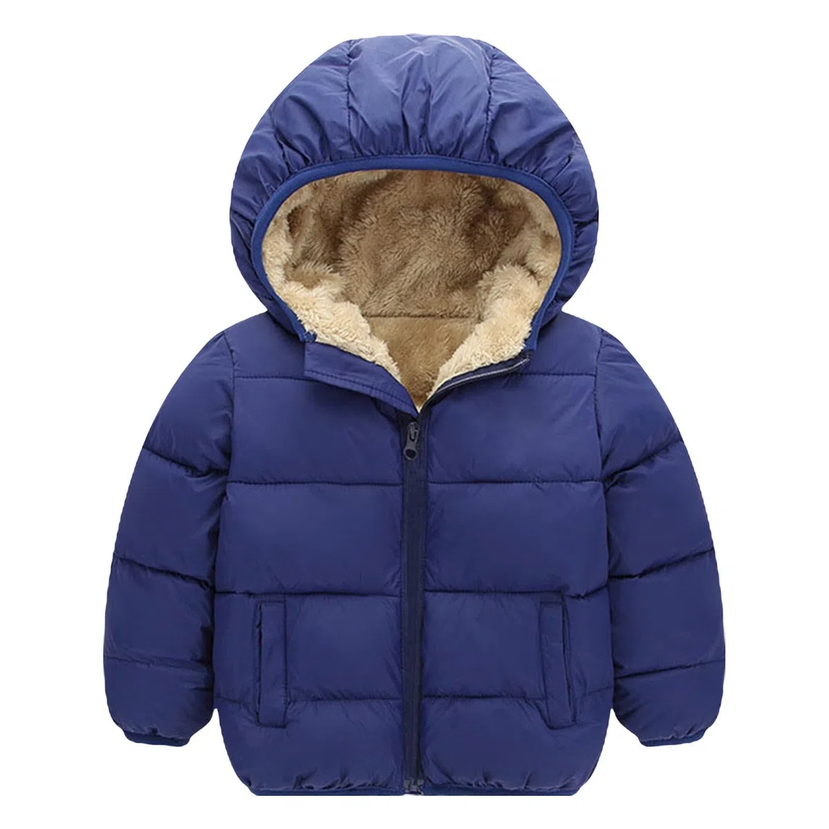 Generisch Kinder Winterjacke Mädchen Warm Steppjacke mit Kapuze,Weiche Kinderjacken mit Fleecefutter,Reißverschluss Kapuzenjacke Jungen Herbst Und Winter,Lässige Bequeme Outdoorjacke für 2-7 Jahre