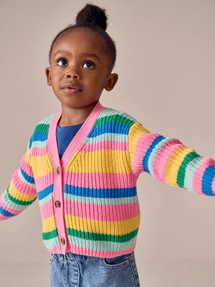NEXT Mädchen Strickjacke mit V-Ausschnitt 62-122