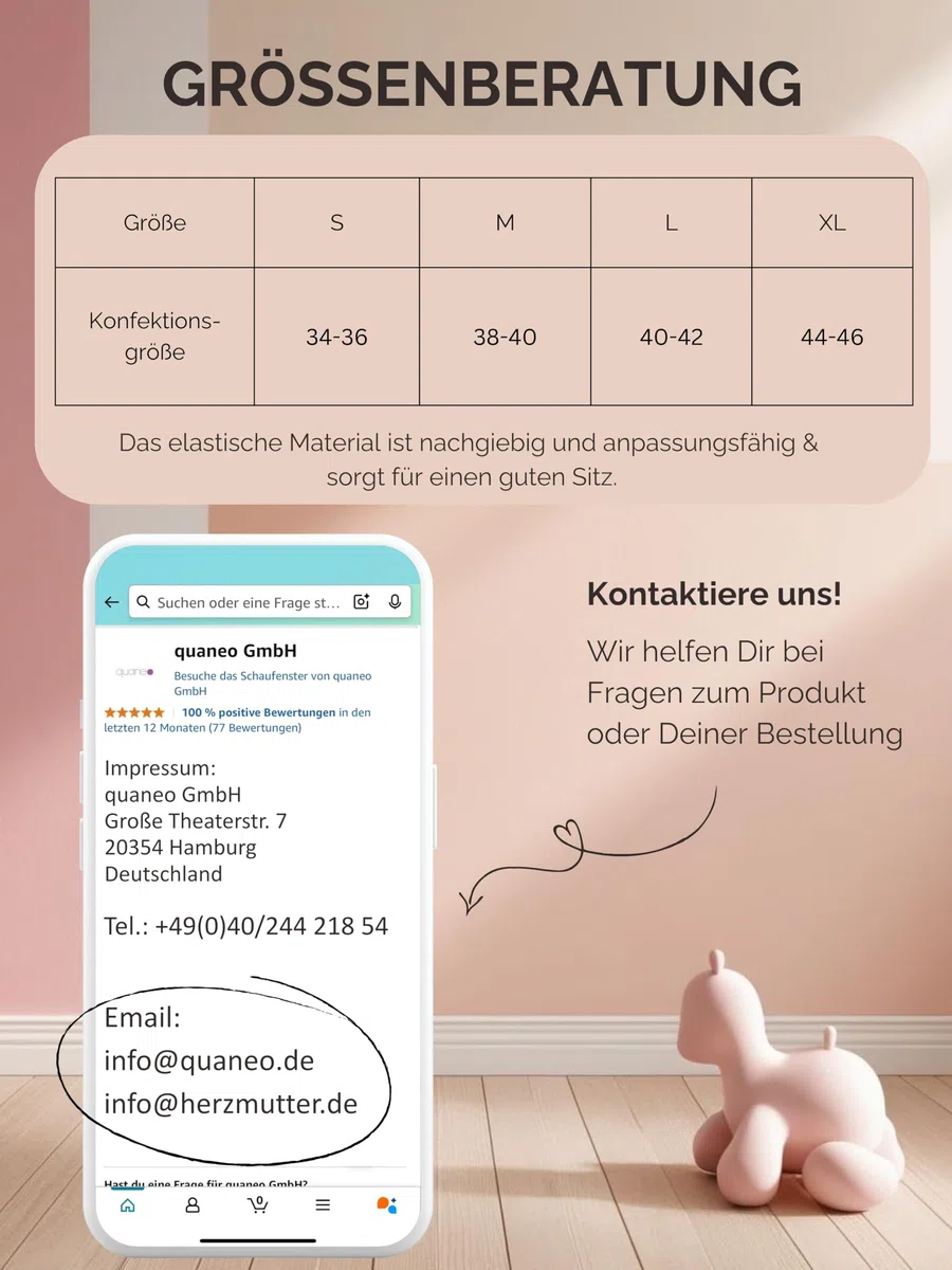 Herzmutter Bauchband-Tube Lang - 2er-Set - Baumwolle - Nierenwärmer-Rückenwärmer-Shirtverlängerung - Umstands-Bauchbänder - 6350