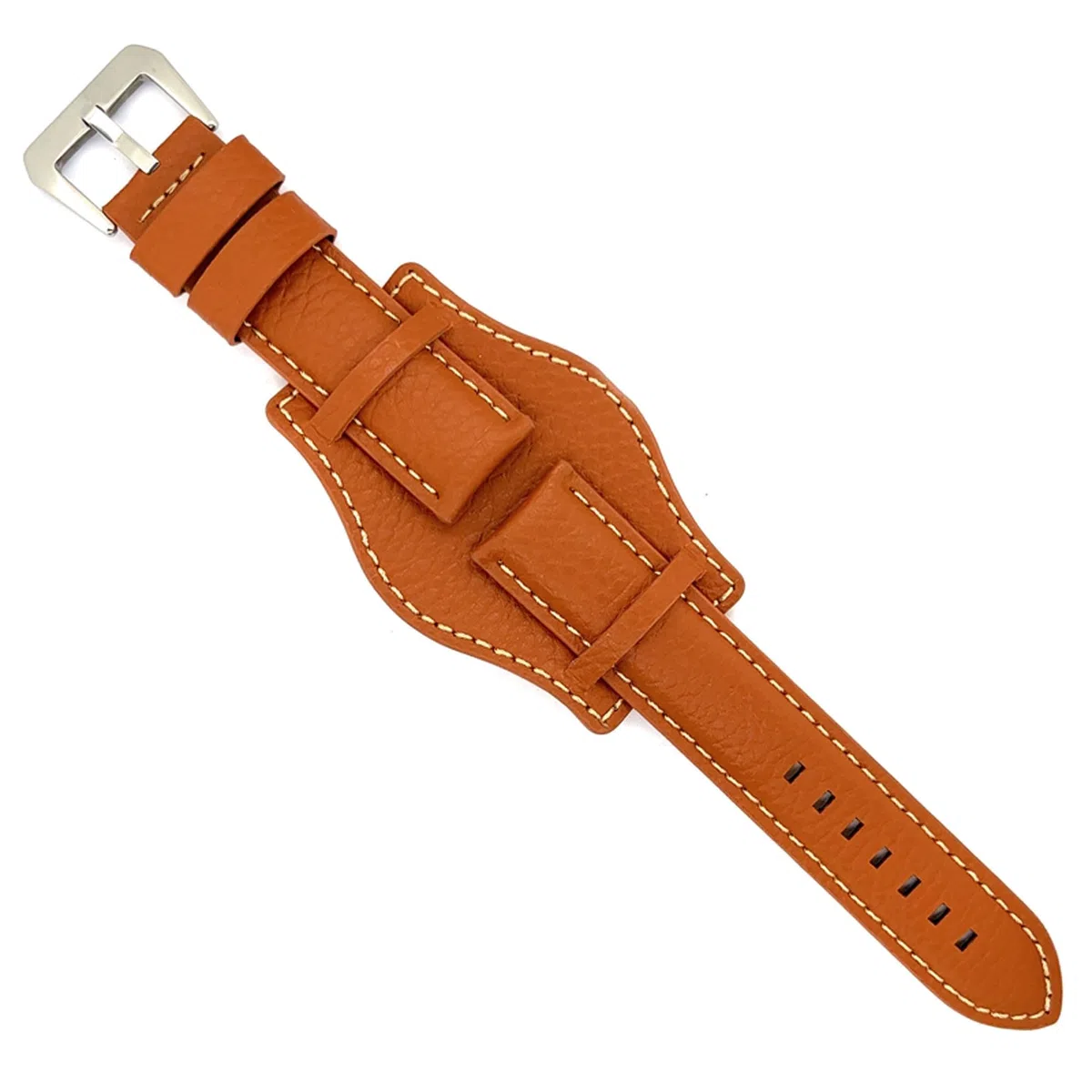 Uhrenarmband aus Leder Bison-Gravur Bund kompatibel mit Fossil CH2592 CH2564 CH2565 CH2891CH3051 18mm 20mm 22mm 24mm Ref 386