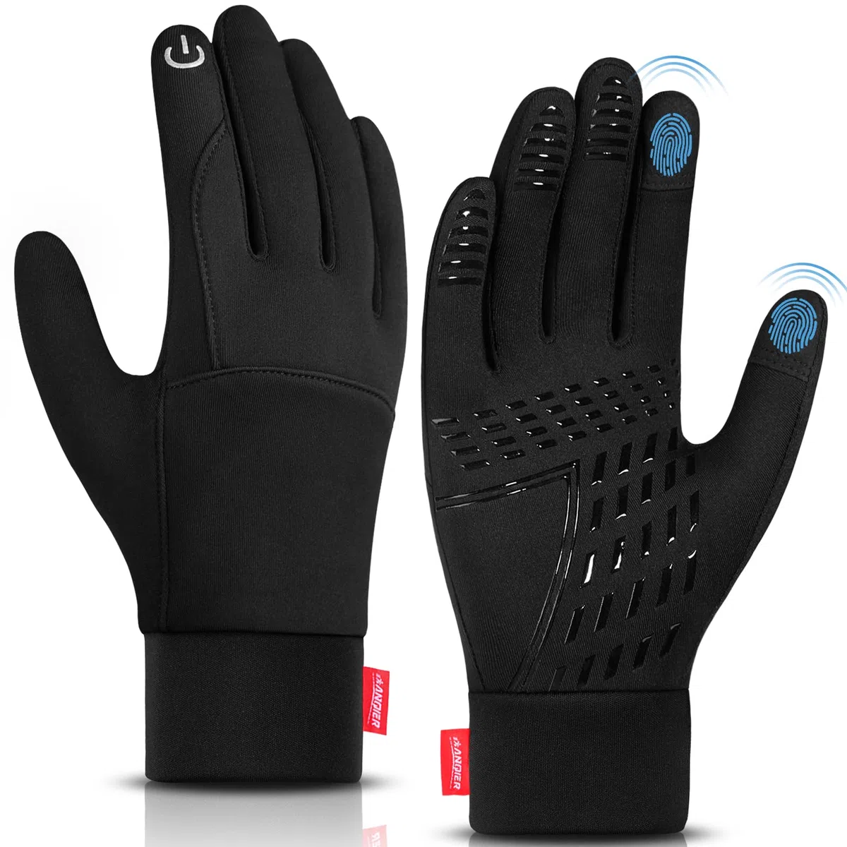coskefy Fahrradhandschuhe Warme, Handschuhe Herren Damen Smartphone, Winterhandschuhe Outdoor Laufhandschuhe rutschfest Winddicht für Männer Frauen zum Radfahren Laufen Wandern
