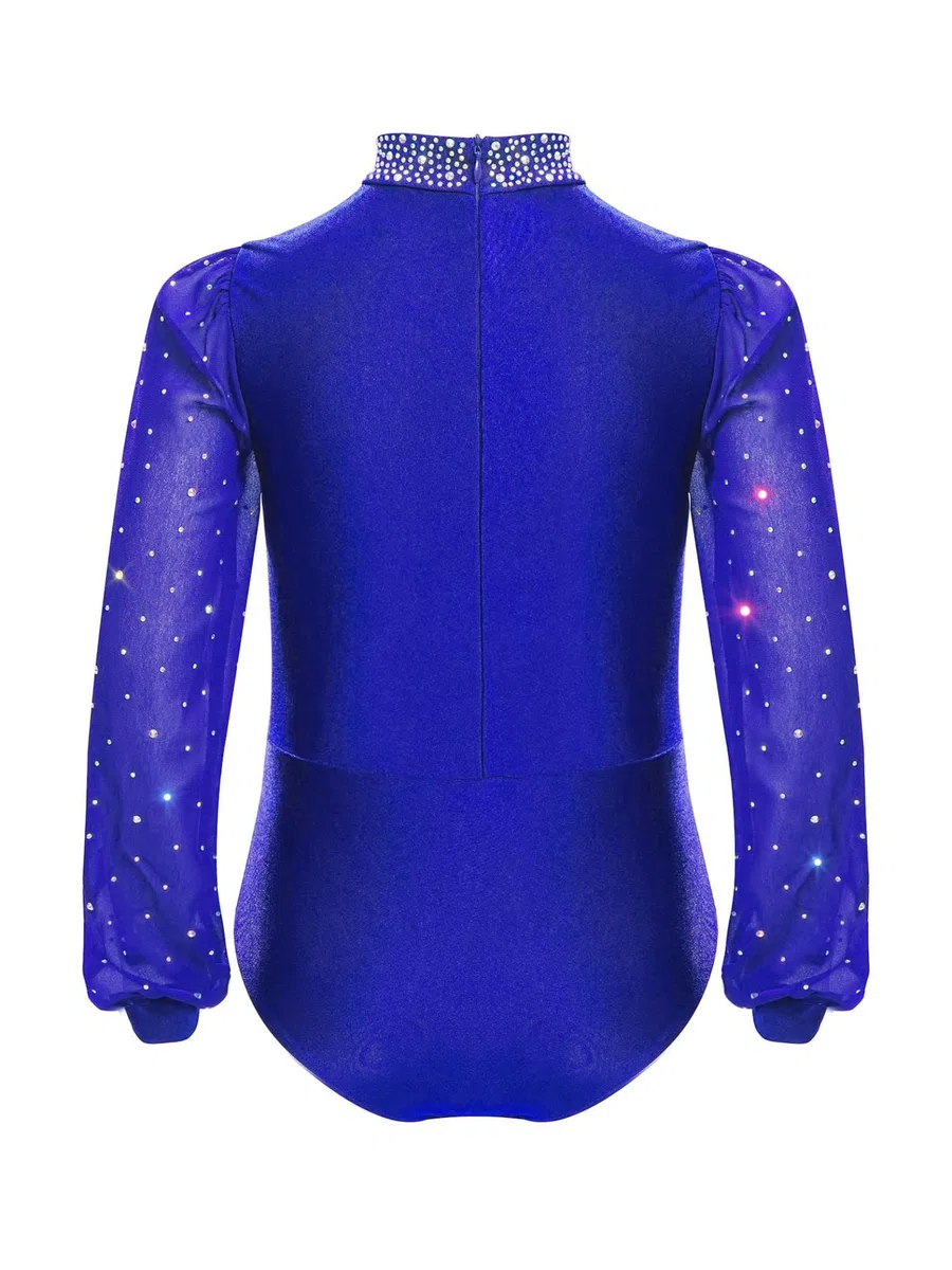 Trikot Gymnastik Junge Kind Léotard Ballett Ballett Bodysuit Shirt Lateintanz Kostüm Eiskunstlauf Show Wettbewerb 5-16 Jahre