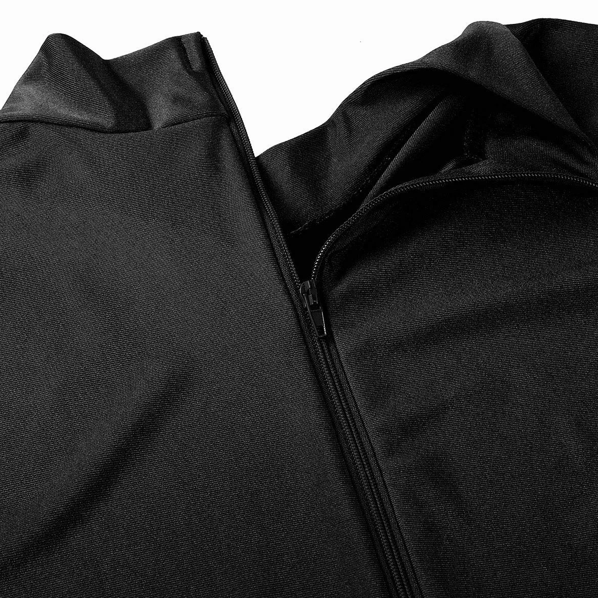 dPois Herren Jumpsuit Lang Overall Langarm Ganzkörperanzug Bodysuit mit Stehkragen Zipper Sport Body Gymnastikanzug Stretch
