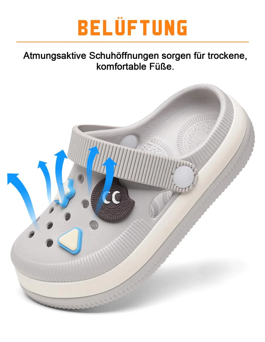 Klassische Kinder Clogs - Badesandalen & Pantoffeln - Leichte EVA Gartenschuhe - Unisex für Jungen & Mädchen