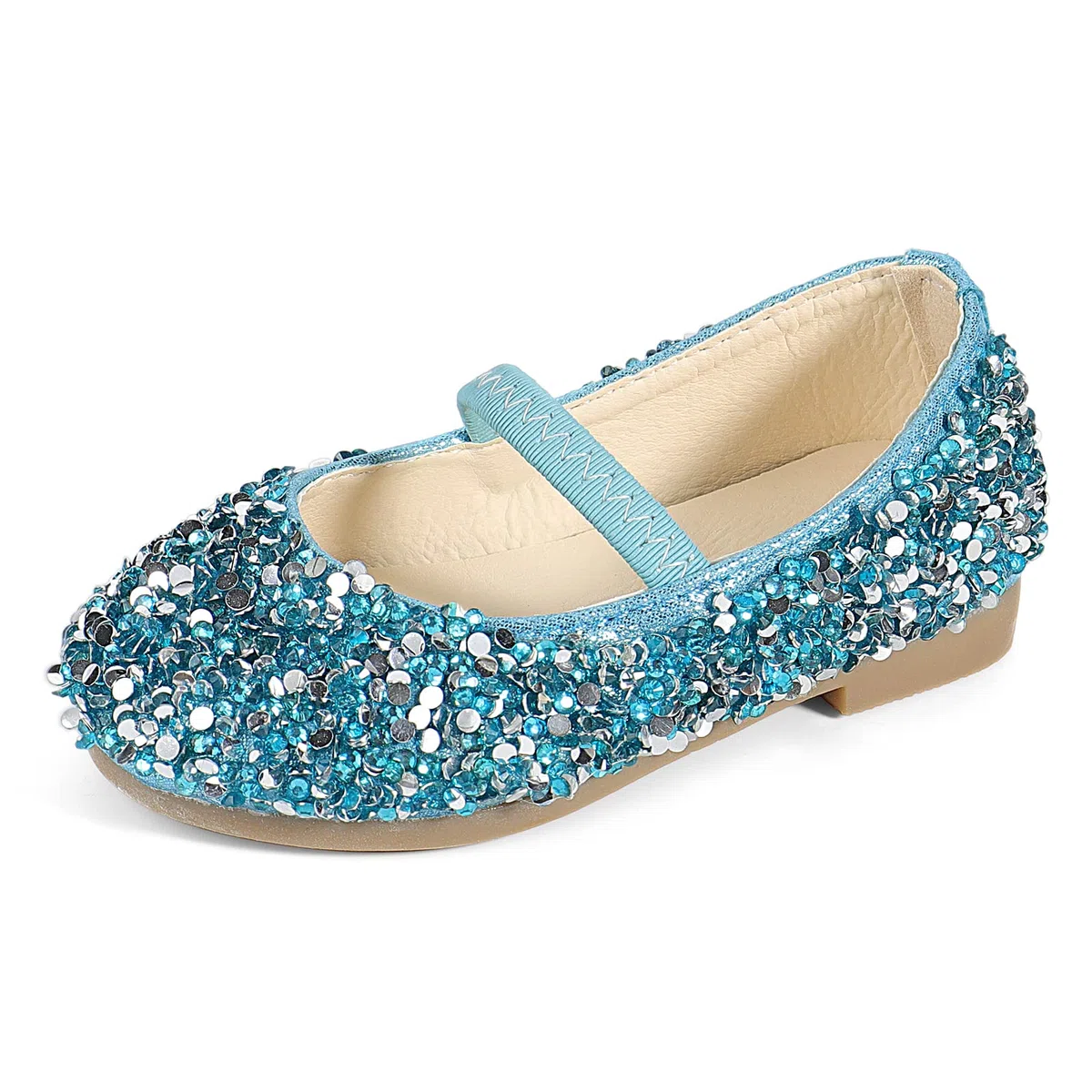 MK MATT KEELY Prinzessin Schuhe Mädchen Glitzer Ballerinas Kinder Mary Jane Kristall Sandalen