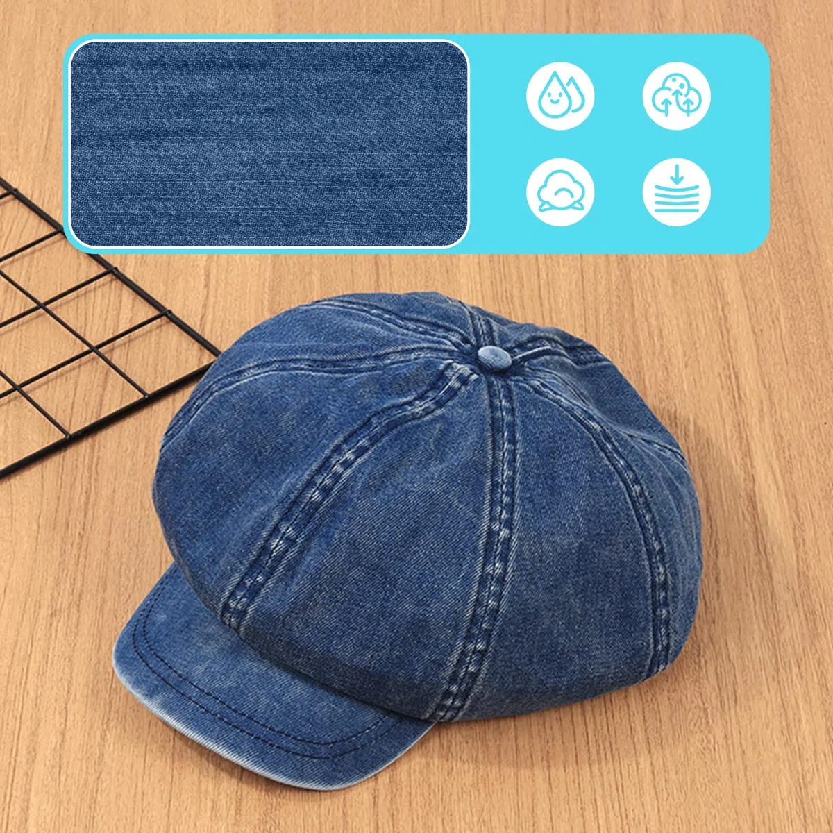 Perfeclan Damen Ballonmütze Schirmmütze Sommerhüte Kappe Barett Baskenmütze Newsboy Cap Vintage Maler Mütz Bakerboy Mütze Schiebermütze Cabbie-Mütze mit Schirm für Alle Jahreszeiten