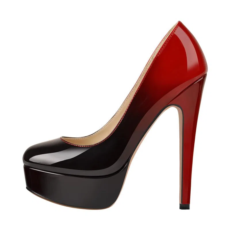 MissHeel Plateau Pumps High Heels Pumps Stielttos Pfennigabsatz