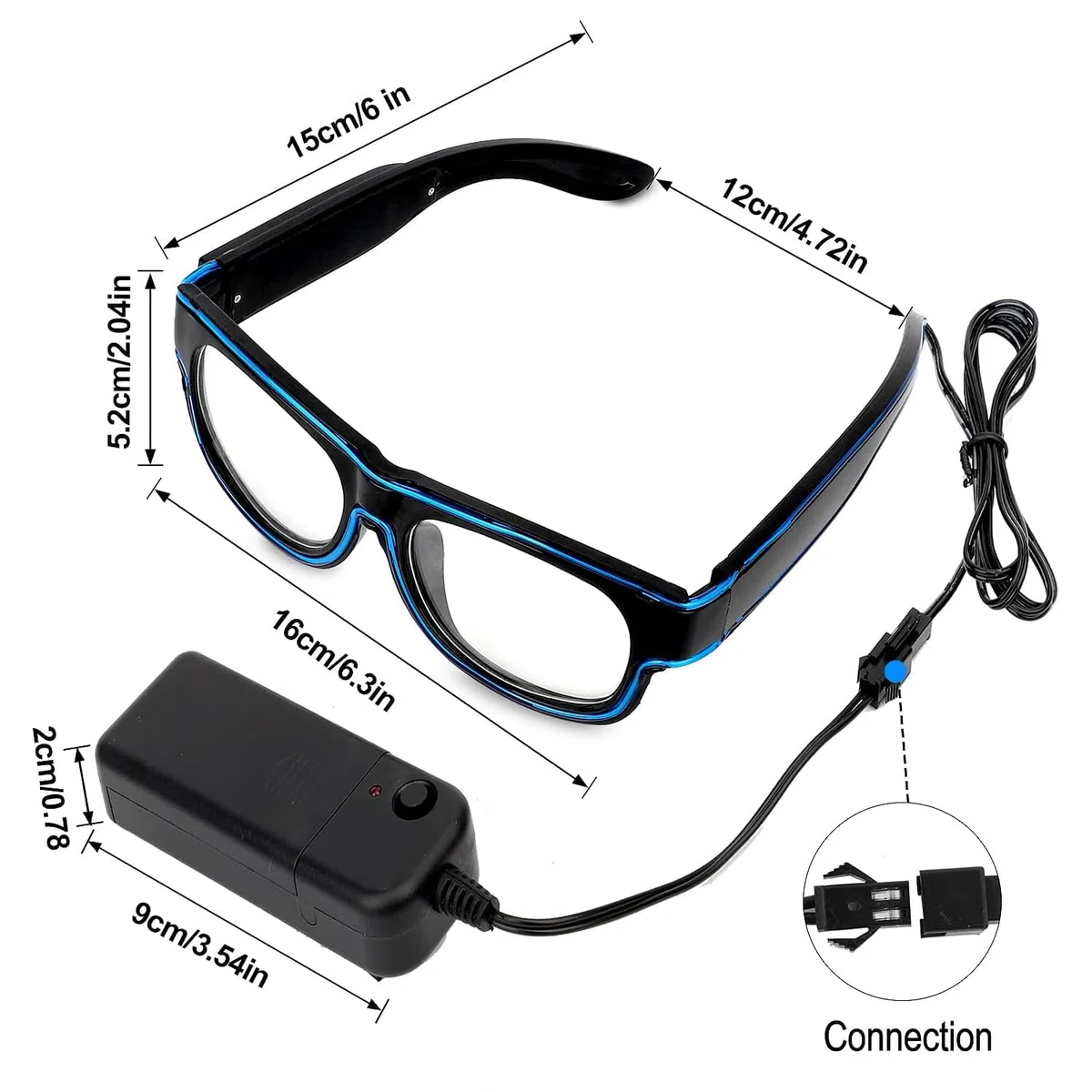 YeahBoom Leuchtende Herren-LED-Hosenträger und Fliege, LED-Leucht-Hosenträger, Verdrahtet Neon Rave Brille, für Musik Festival, Weihnachten, Neon-leuchtendes dunkle Party Supplies für Party deko