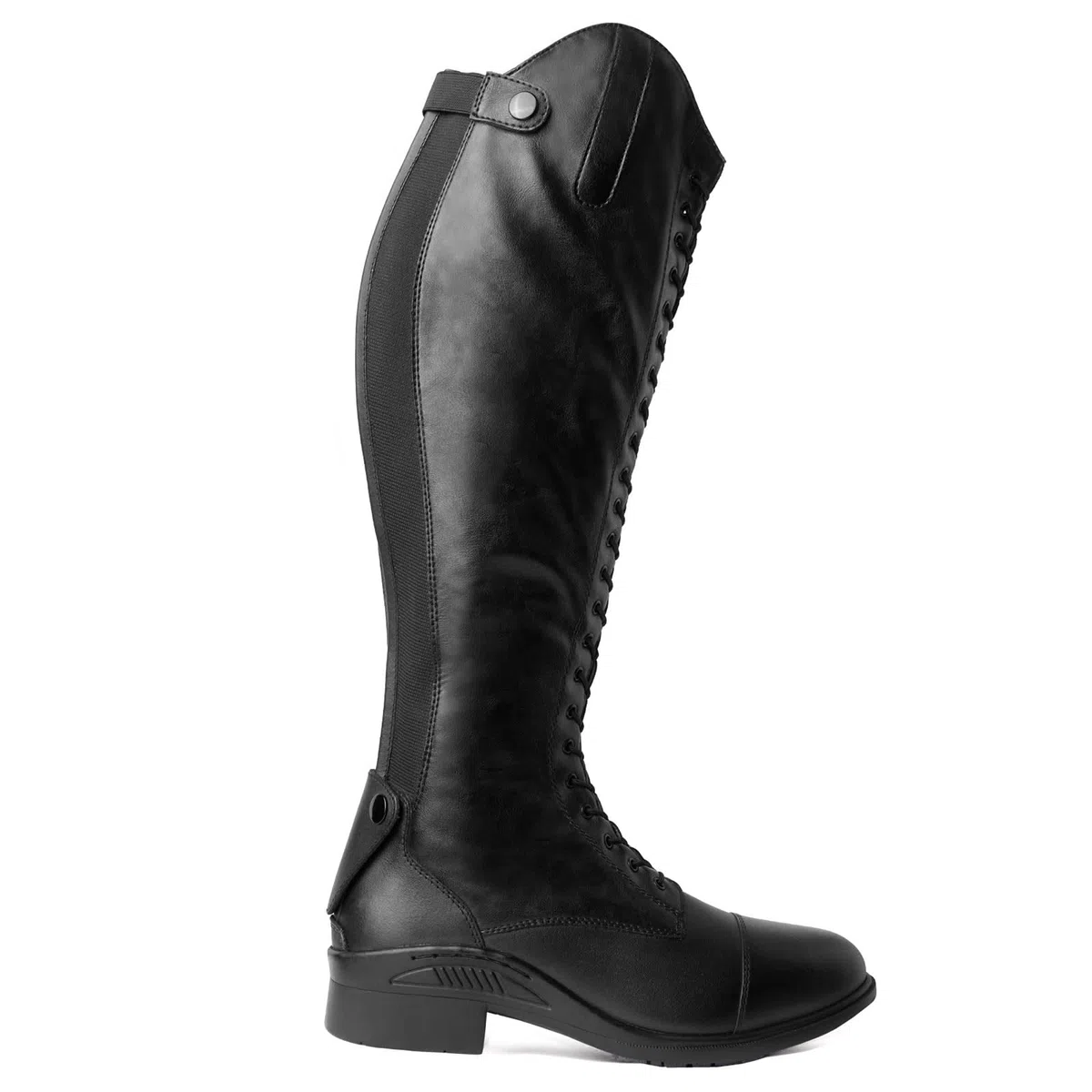 HORZE Damenreitstiefel mit Schnürung – Klassische Leder-Reitstiefel mit Frontschnürung und rückseitigem Reißverschluss