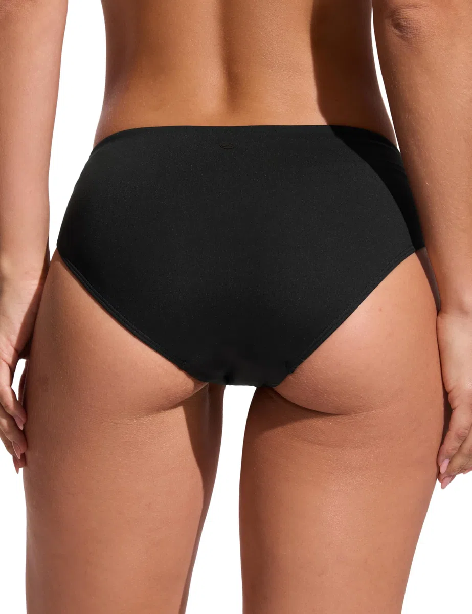 CRZ YOGA Damen Bikini Unterteile Mittlerer Aufstieg Voll Gefüttert Baden Swimsuit Basic Swim Surfen Slips