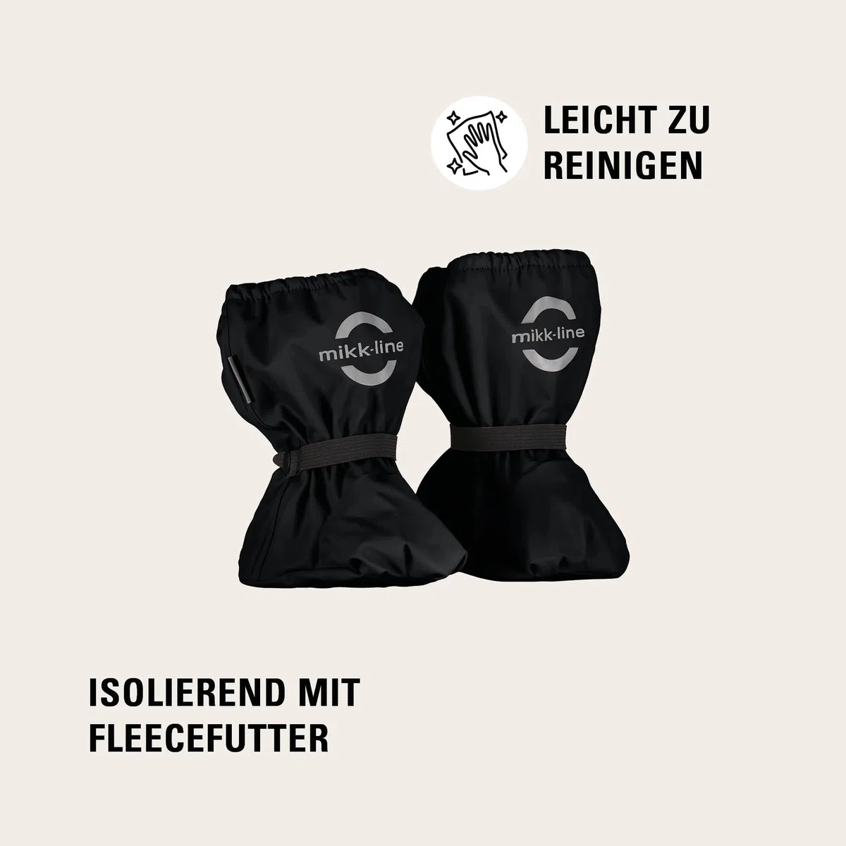 Mikk-line PU Regenfüßlinge mit Fleecefutte | OEKO-TEX Standard 100 zertifiziert | Wasserdicht mit einer Wassersäule von 8.000 mm | Winddicht und isolierend | Kein PFAS hinzugefüg