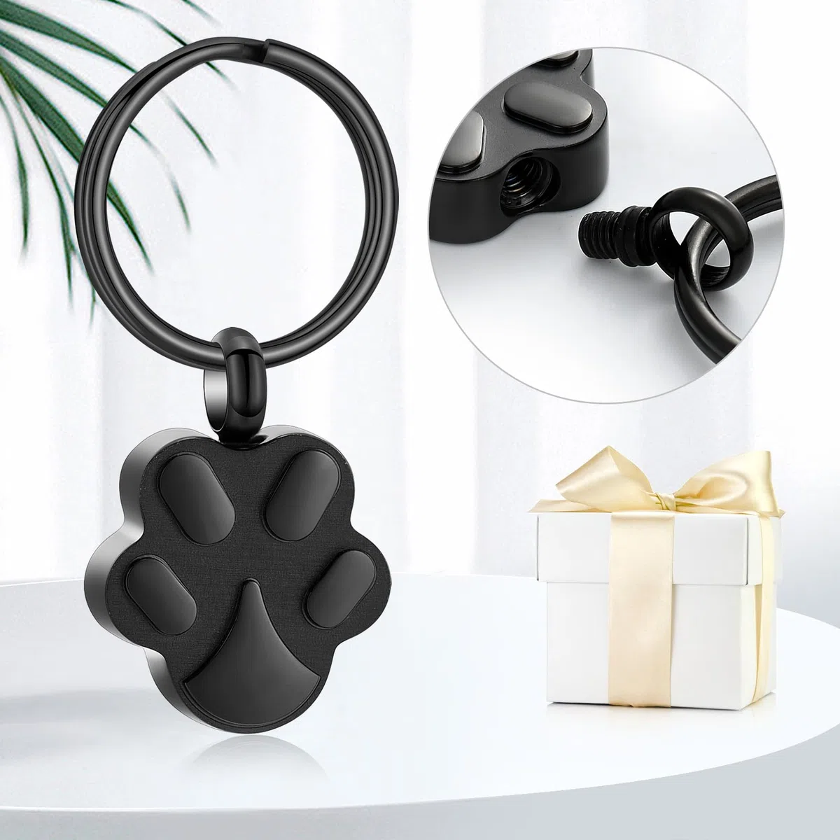 Einäscherung Schmuck Urne Schlüsselanhänger für Haustier menschliche Asche Hund Katze Keepsake Memorial Urne Schlüsselanhänger Asche Halter für Frauen Männer