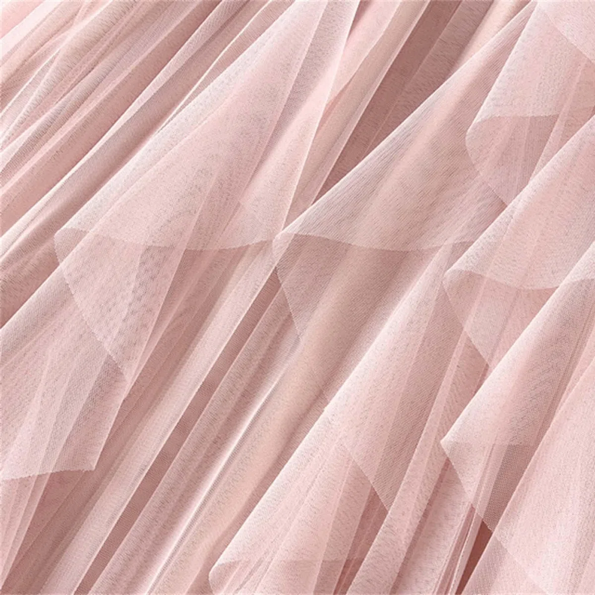 Skang Damen Sommerrock Lang Damen-Rüschen-Patchwork-Mesh-Rock-Kleid Wadenlanges Kleid mit hoher Taille Rock A-Linie Elegantes weiches Rock-Kleid Kleider Schwarz Damen Sexy