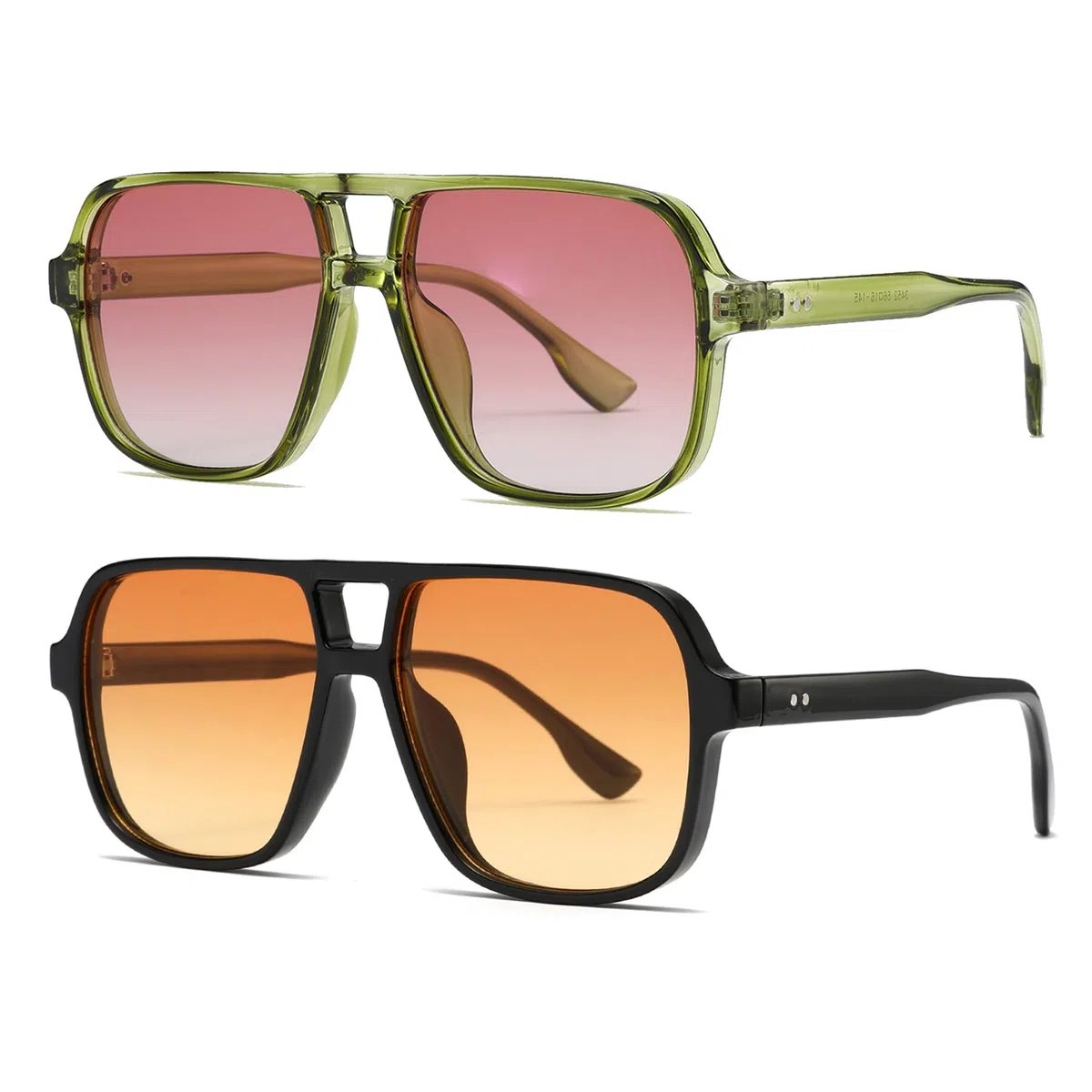 Long Keeper Retro Pilot Sonnenbrille Pilotenbrille Herren Damen Quadratisch Sonnenbrille Groß 70er Klassisch Eckige Pilot Retro Brille UV400