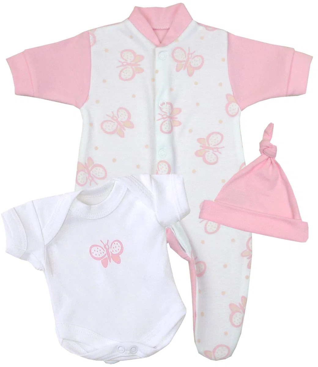 BabyPrem Baby kleine Frühgeborene Kleidung 3-teiliges Geschenkset Mädchen