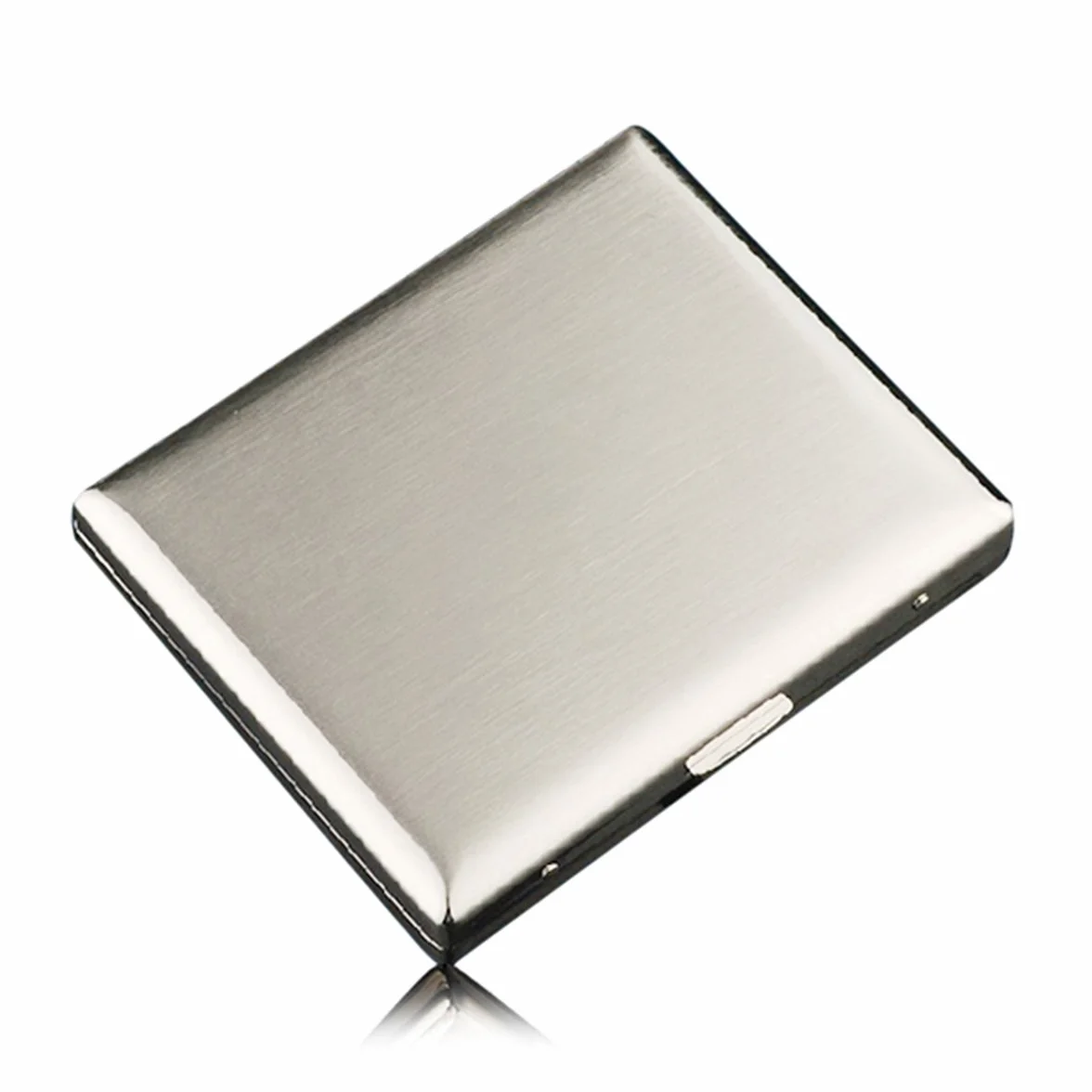 High-Grade Edelstahl Zigarettenetui, Nickel Überzug Wire Drawing, hält 20 Zigaretten. (Mit Marken-Geschenk-Box)