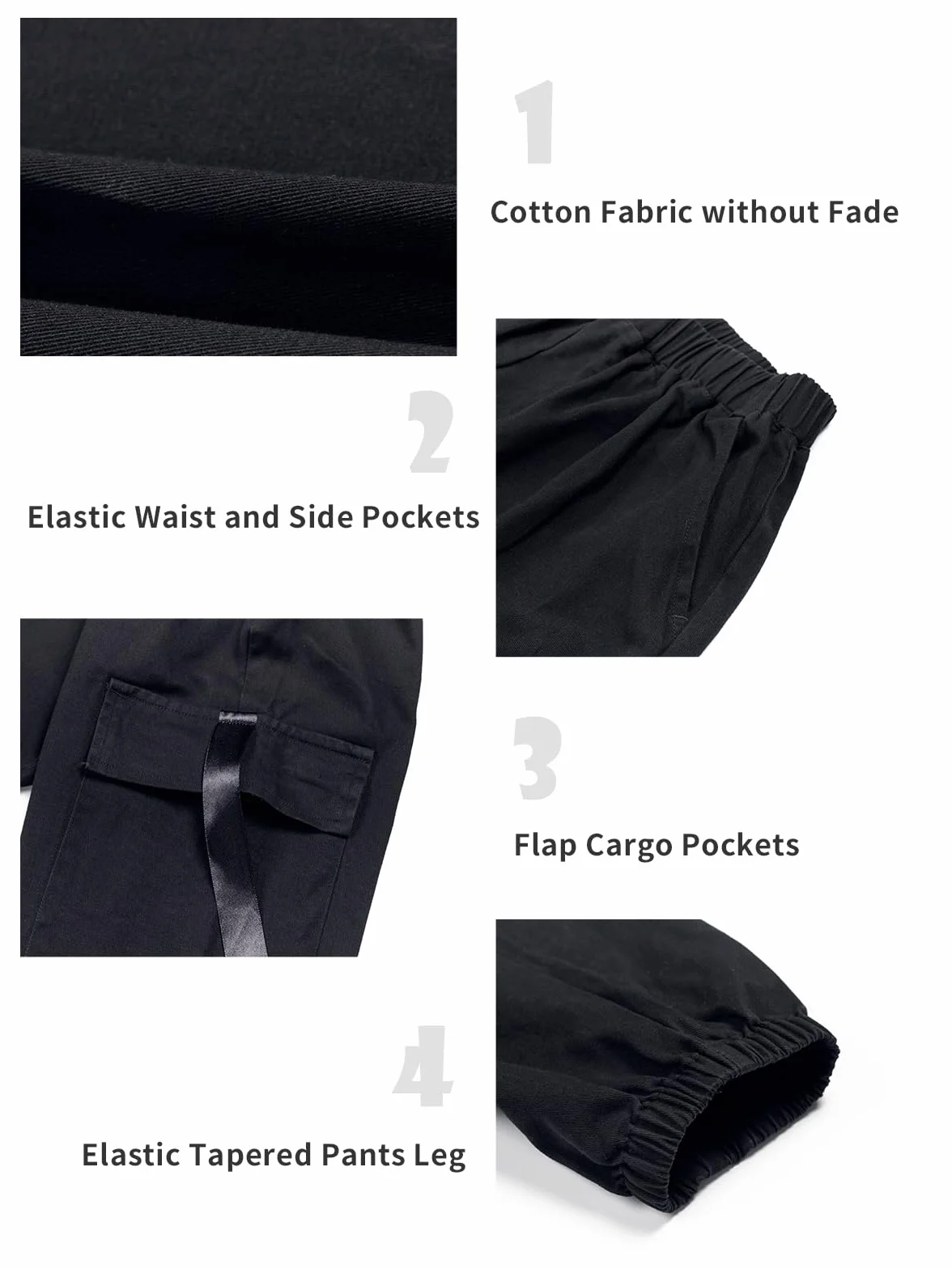 Rolanko Mädchen Hip Hop Hose Kinder Cargohose Elastische Jogginghose für Streetwear Tanz