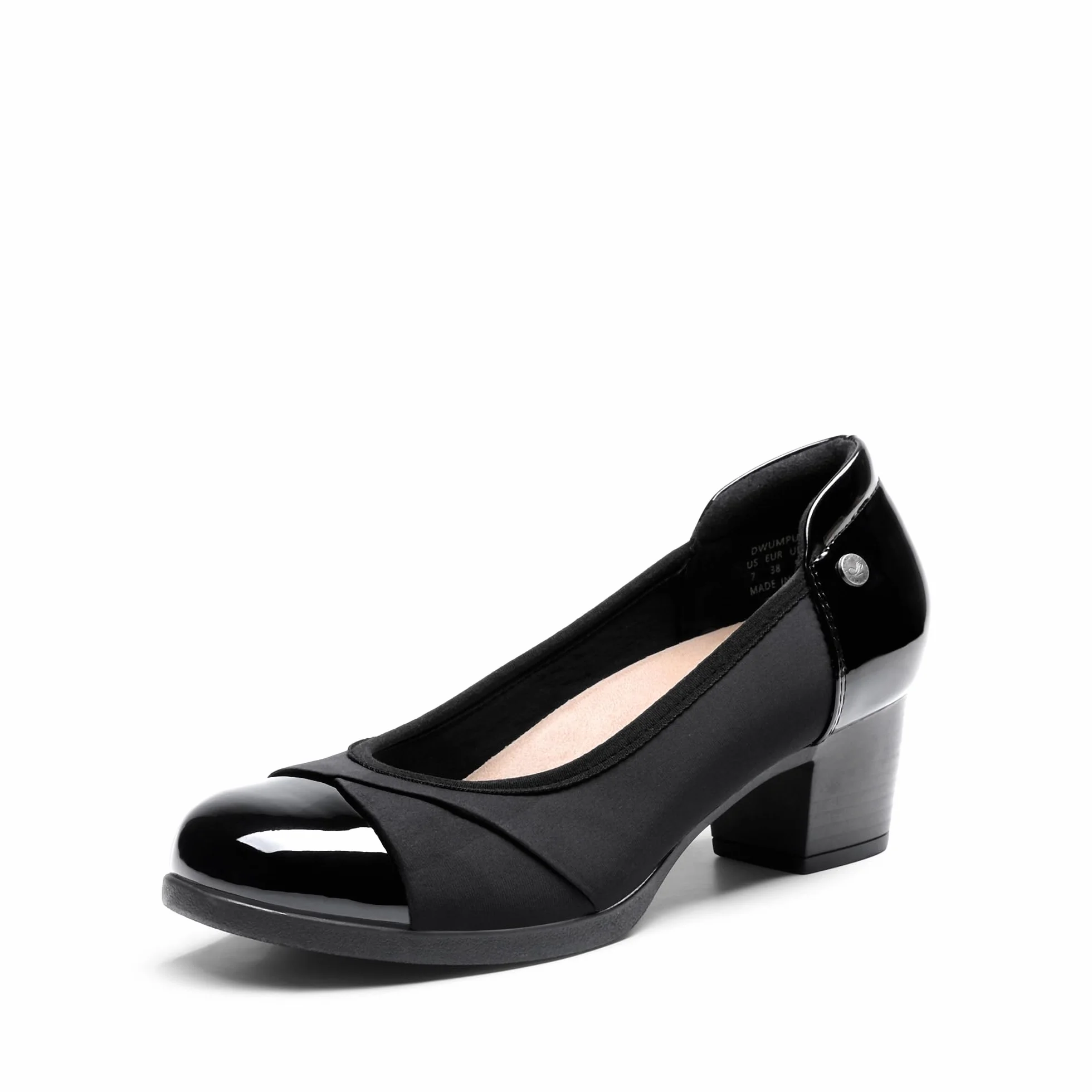 DREAM PAIRS Damen Chunky Geschlossene Zehe Niedrige Blockabsätze Arbeit Pumps Bequeme Runde Zehe Kleid Hochzeitsschuhe