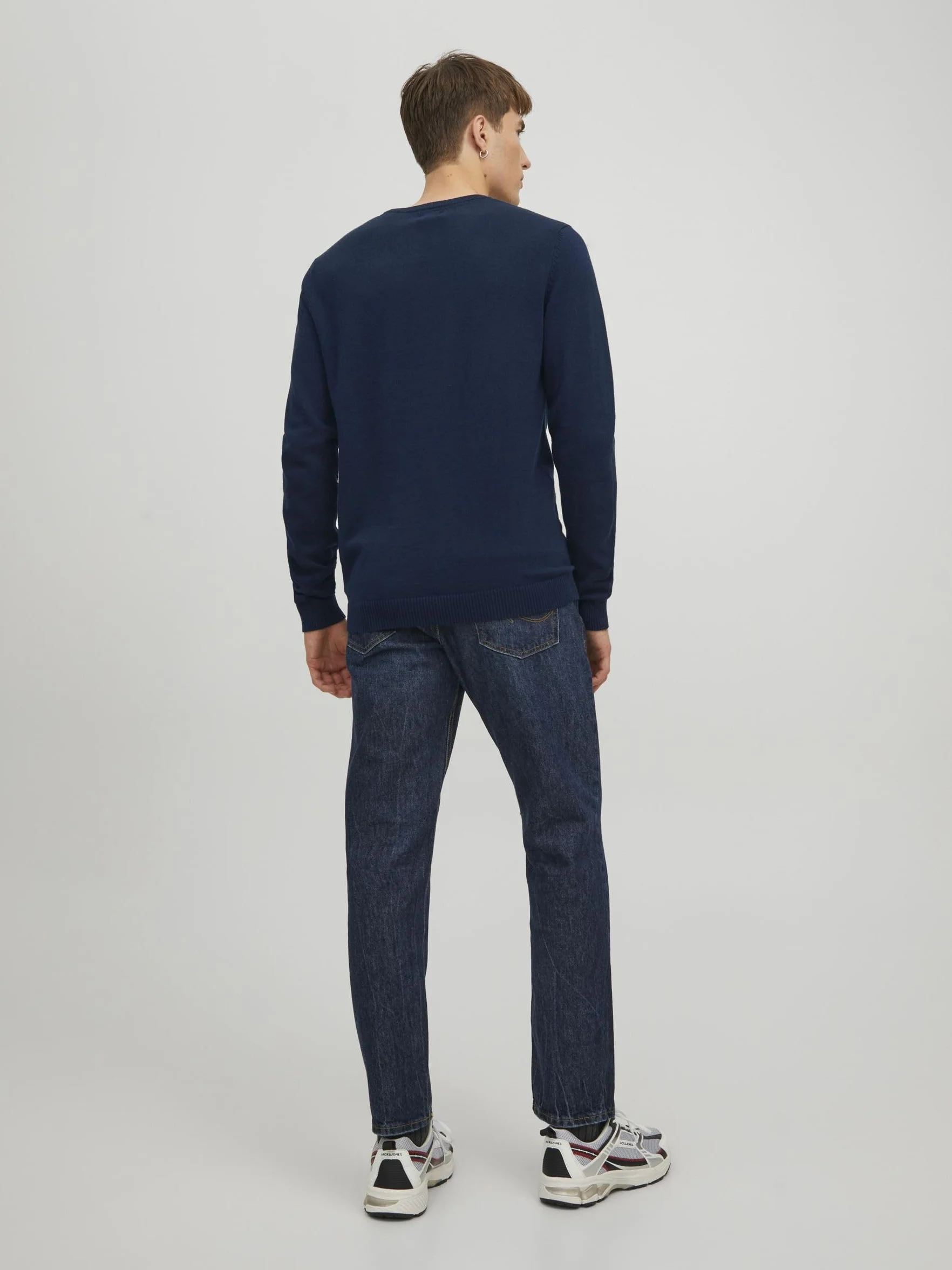 JACK & JONES Male Strickpullover Einfarbig Strickpullover | Knitted Pullover