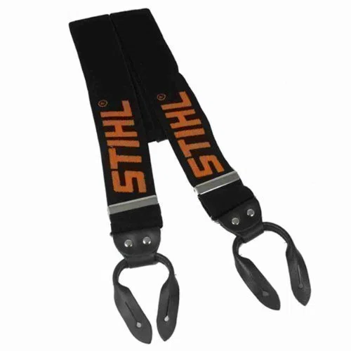 Stihl Hosenträger mit Knopf-Schlaufen für Baumfällarbeiten Schwarz/Orange