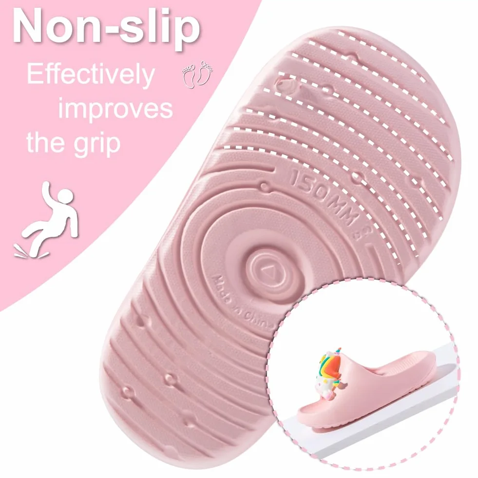 Badelatschen Kinder Flache Sommer Hausschuhe Jungen Mädchen Dusch Badeschuhe Strand Pantoletten Slippers Eltern-Kind Sandalen Leicht Anti-rutsch Badeschlappen