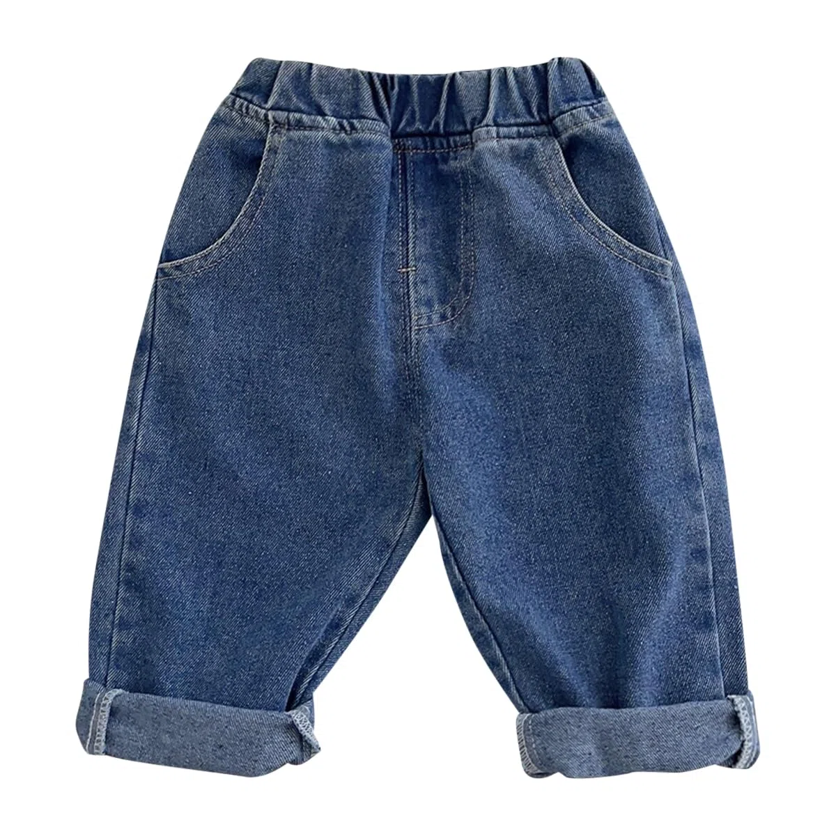 Blau Jeans Baby Mädchen Jungen Jeanshose Gr. 68/74/80/86/92/98/104/110, Kleines Kind beige Jeanshose Denim Pants Mädchen Gerade geschnittene Jeans 6 Monate-5 Jahre