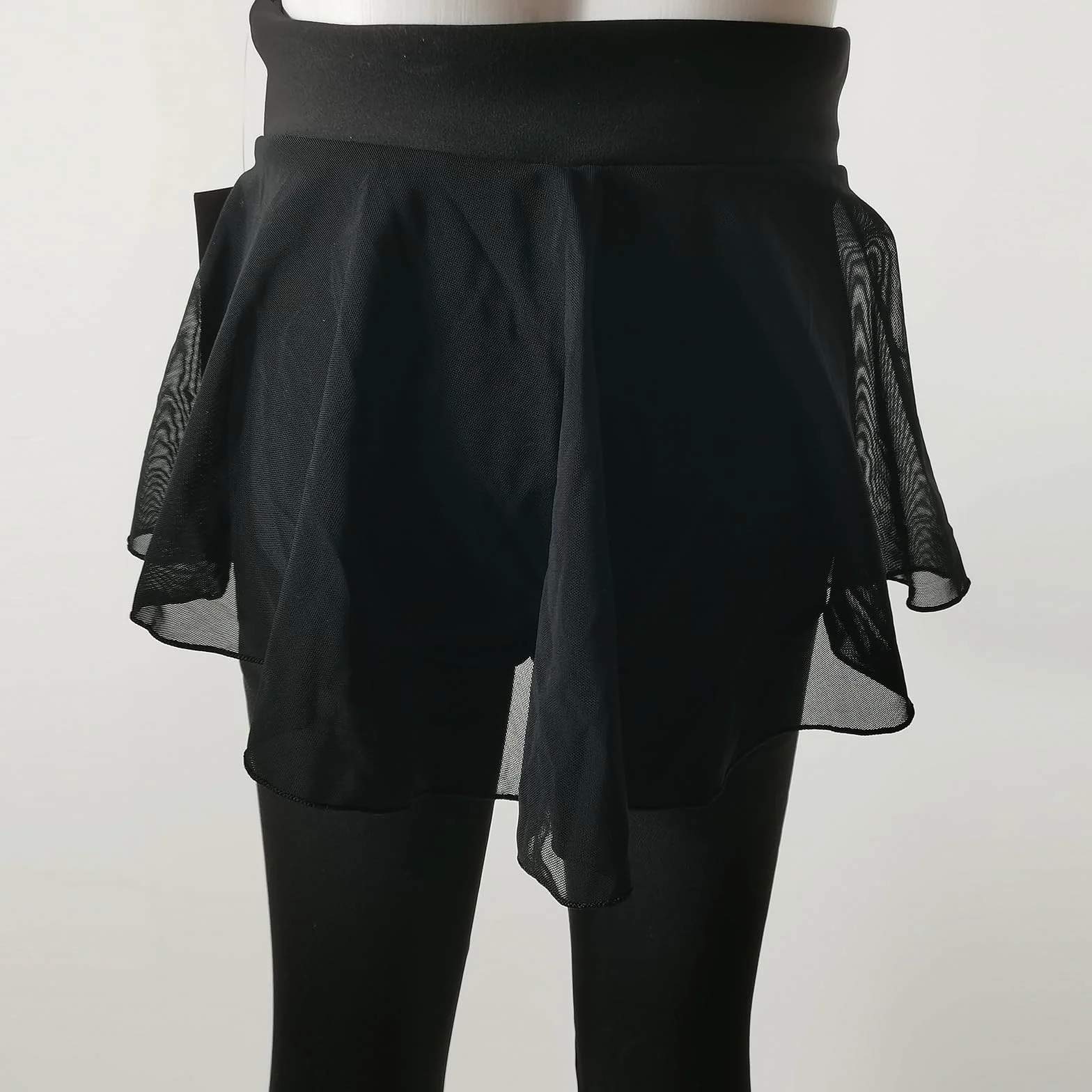 LIUHUO Eiskunstlauf Hakama Mädchen Schwarz Leggings Wettbewerb Training Kleidung