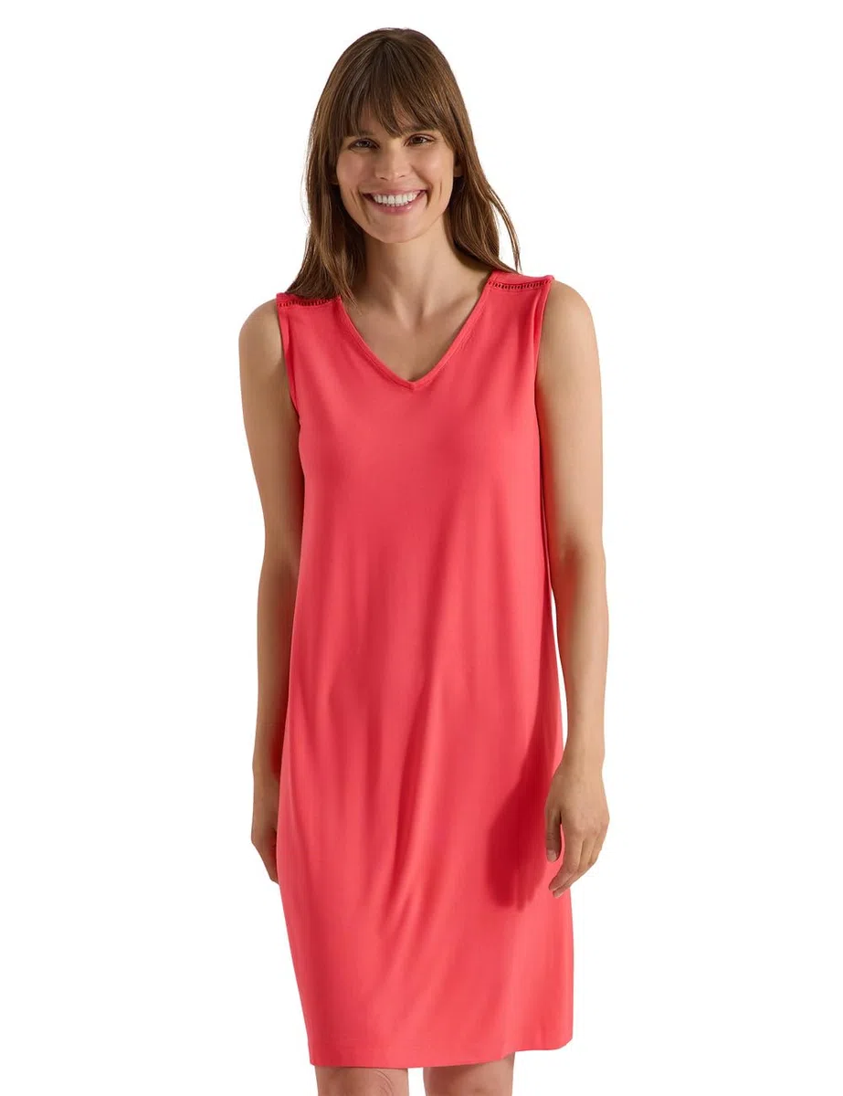 Cecil Damen 1409414 Knielanges Jerseykleid mit V-Neck (1er Pack)