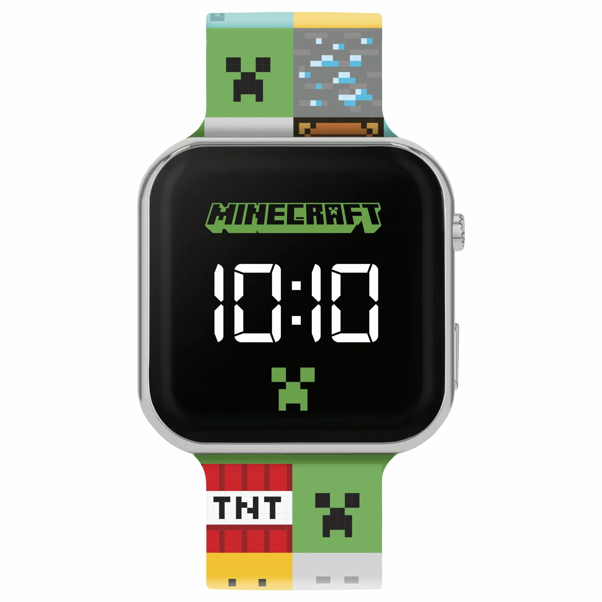 Minecraft Kinder-Armbanduhr MIN4272, LED, digital, bunt, Mehrfarbig, Silikonarmband, Mehrfarbig, Armband