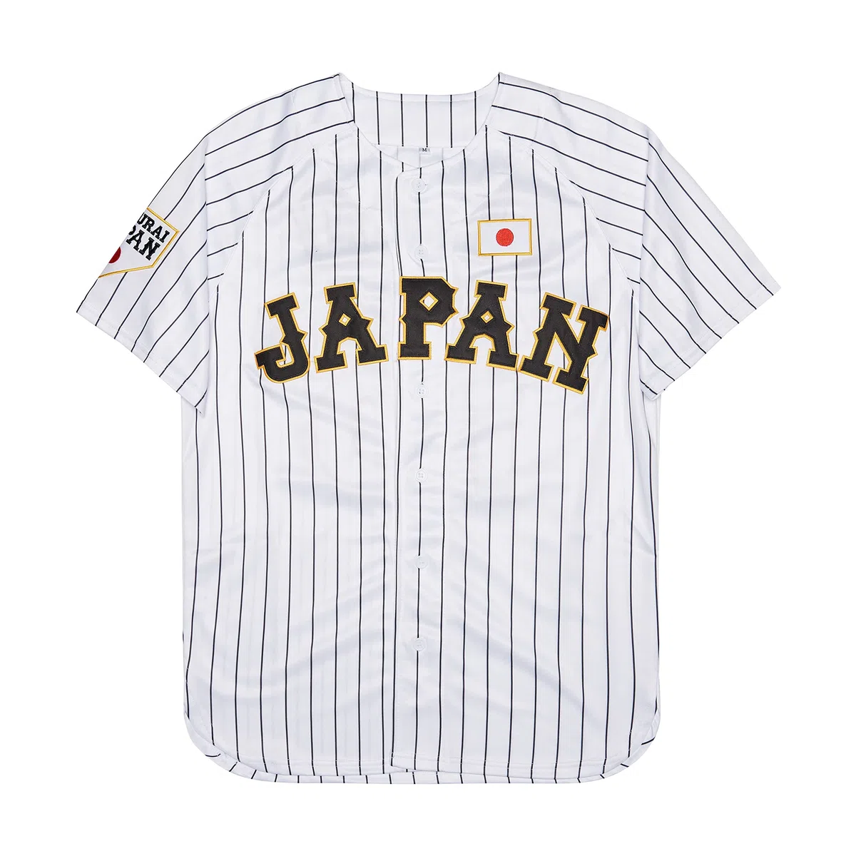 Herren #16 Ohtani Japan Samurai Weiß Schwarz Nadelstreifen Hip Hop Baseballtrikot