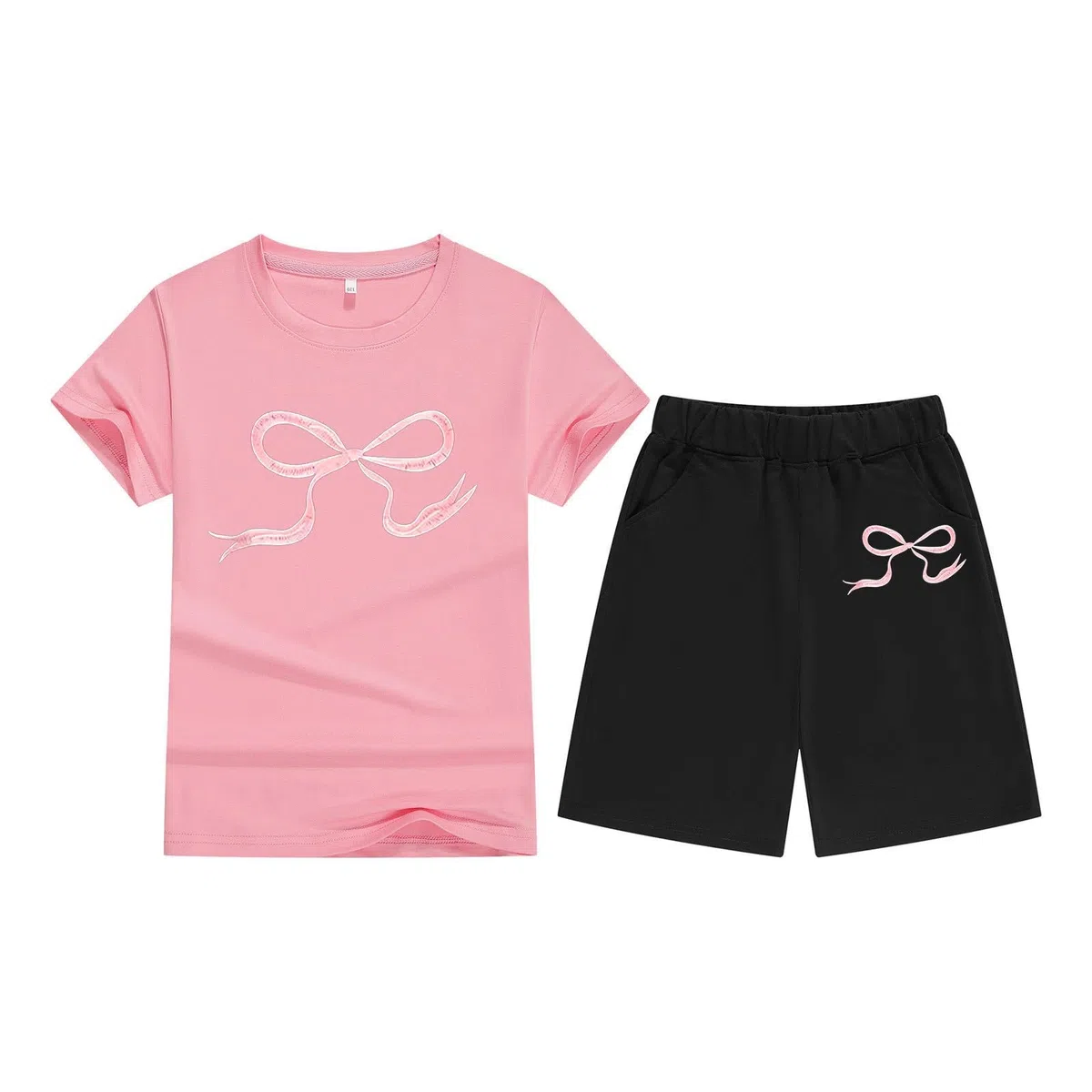 Generisch Trainingsanzug Kinder Mädchen Kurz 2 Teiler Sommer Sport Outfits Baumwolle Los Angeles Kurze Hose Und Tshirt Set Lässige Sportbekleidung Jogging Sportanzug Locker Jogginganzug