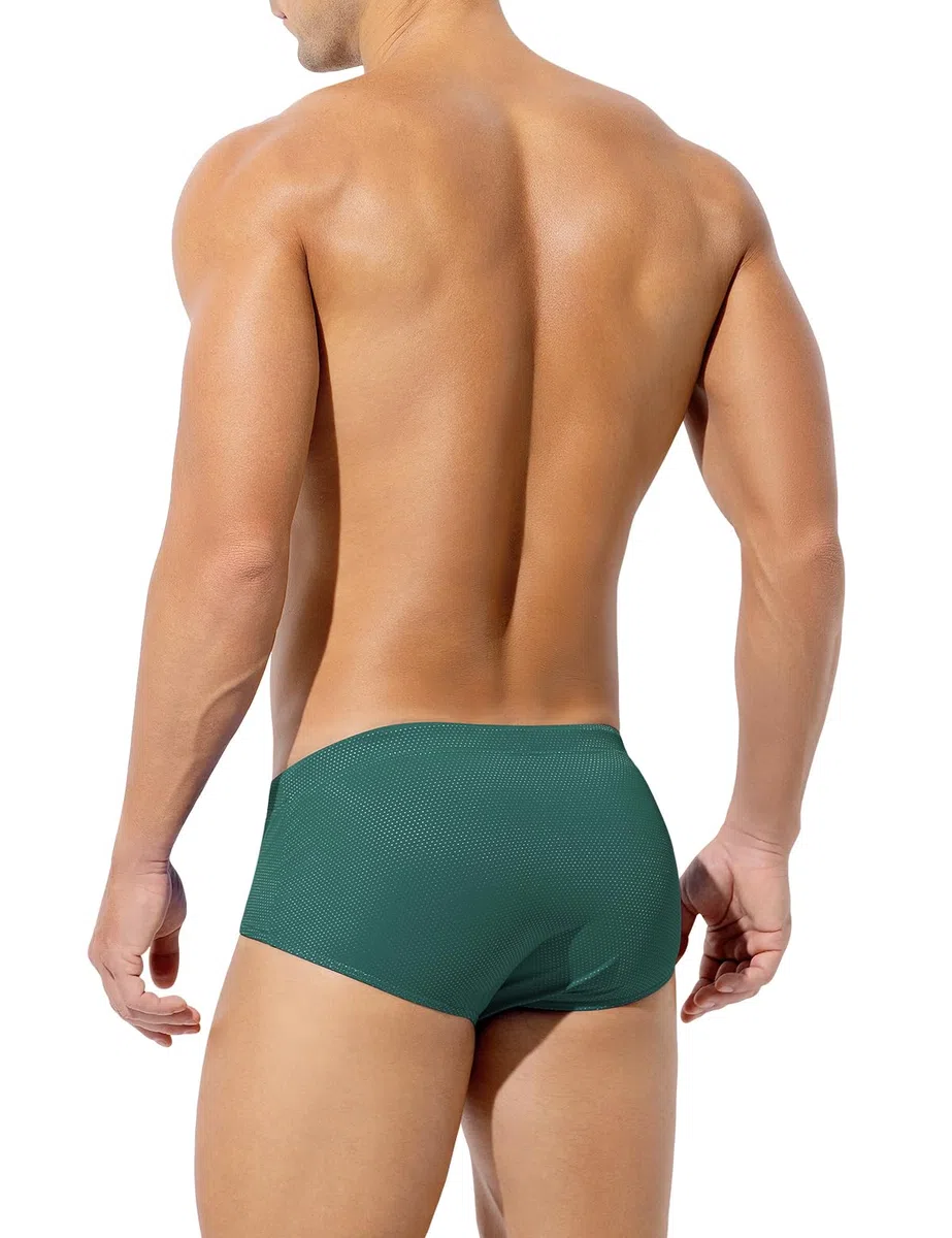 Herren Badeslip Eng Kurz mit Tunnelzug, Schnelltrocknend Elastische Badehose für Strand, Schwimmbad & Wassersport