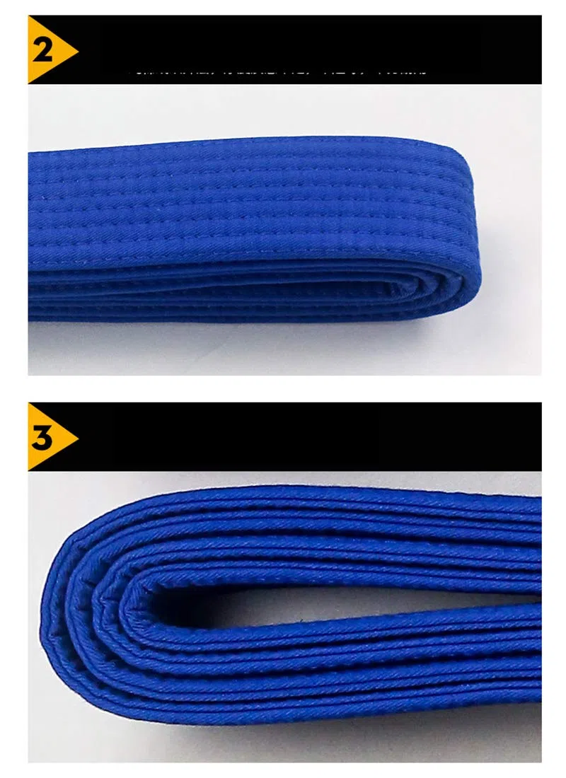 FLUORY BJJ-Gürtel, brasilianischer Jiu-Jitsu-Gürtel mit Farbe Weiß, Lila, Blau, Braun, Schwarz für Größe A0, A1, A2, A3, A4.