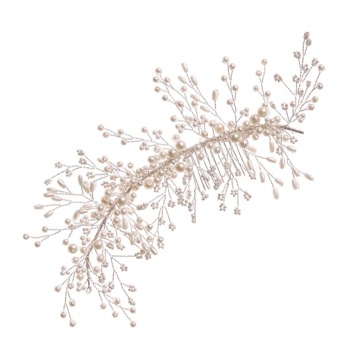 minkissy Geflochtener Perlhaarkamm Perlenkristall Kopfbedeckungen Für Die Perlenhochzeit Haarschmuck Aus Kristall Braut Haarkamm Hochzeitshaar Blüte Abs Kleid Weiß Tischgesellschaft