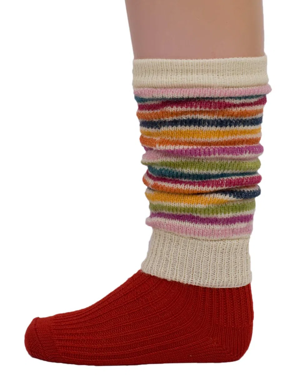Hirsch Natur, Kleinkind Beinstulpen dick, 100% Wolle (kbT) One Size (1-6 Jahre)