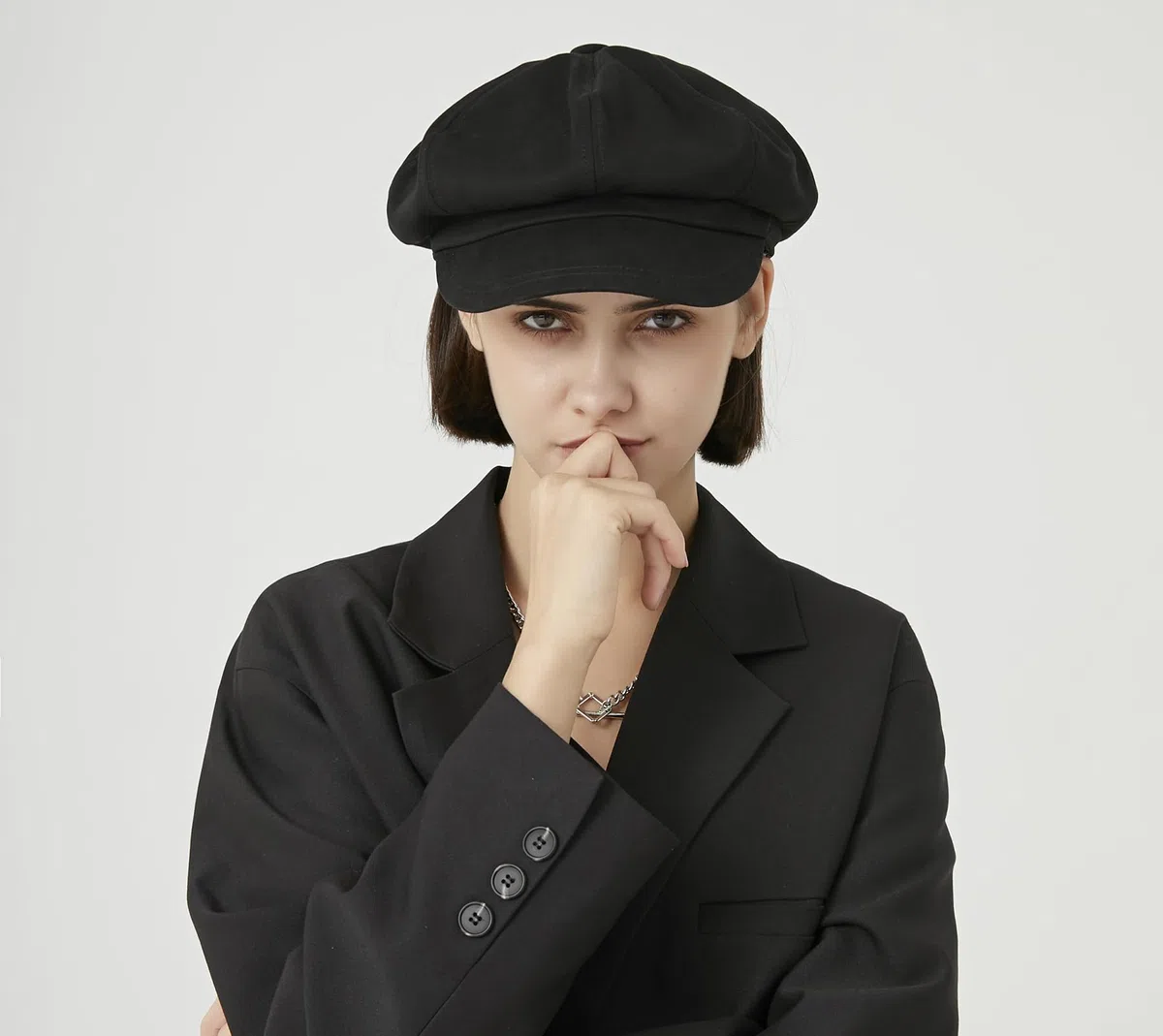Gajaous Klassische Newsboy Hüte, Zwei Größen Newsboy Flat Cap für Männer und Frauen, Modische Baker Boy Mütze Beret Cap
