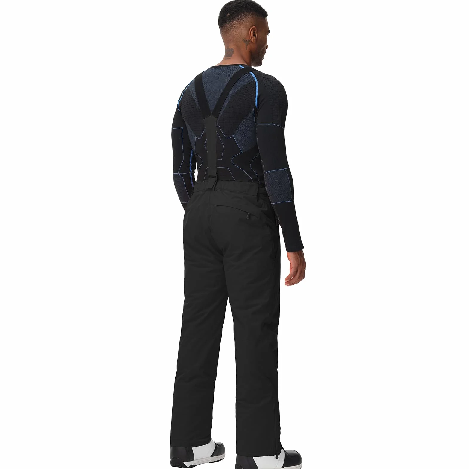 ALSOGO Herren Skihose wasserdichte Winddichte Winter Schneehose Outdoor Snowboardhose mit Abnehmbar Träger
