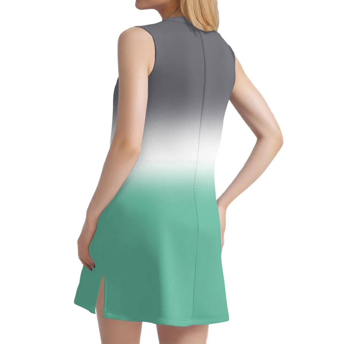 Ansenesna Shirtkleid Damen Sommer V Ausschnitt Sommerkleider Damen Leicht Und Luftig A Linien Kleider Kurz Ohne ärmel Tank Kleid Frauen Ärmellos Sommerkleid Farbverlauf Casual Strandkleid
