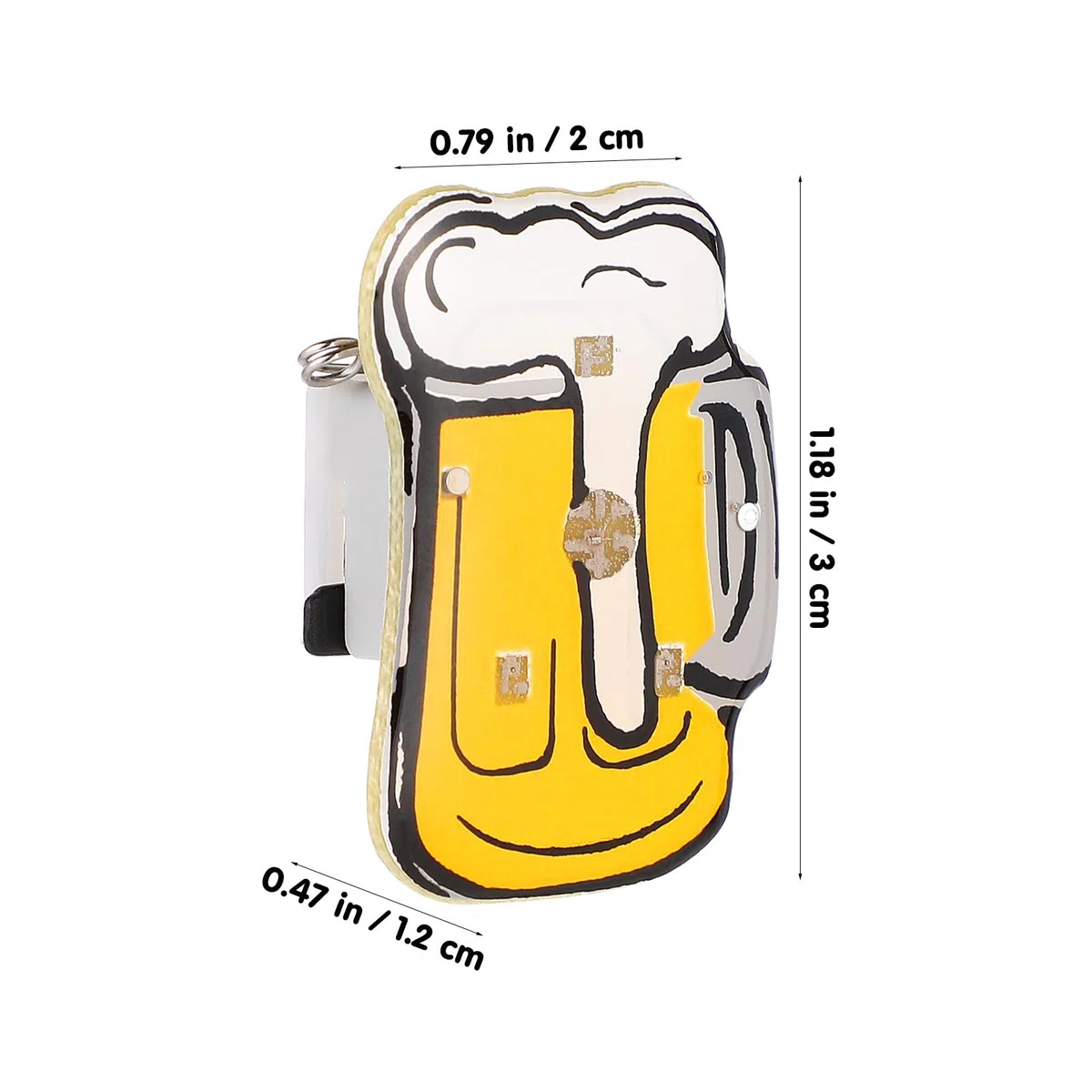 Toyvian Brosche LED Licht Blinky Bier Becher Form Abzeichen Oktoberfest Deko 25 Stück (Zufällige Farbe)
