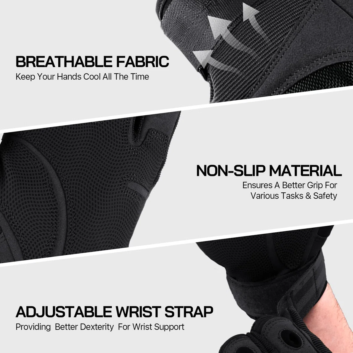 FREE SOLDIER Outdoor Handschuhe Herren Taktische Trainings Motorradhandschuhe Kletter Tactical Handschuhe Halbfinger Vollfinger Handschuhe Gilt für Radfahren Airsoft Militär Paintball