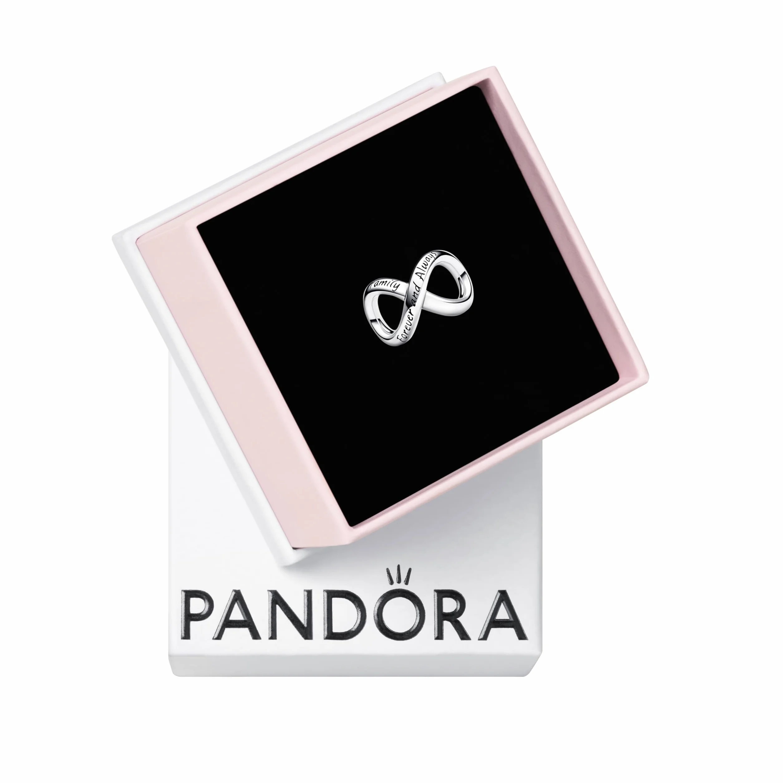 Pandora Moments Anhänger Ewigkeit, Scheibe und Herz, Sterlingsilber, mit klarem Cubic Zirkonia