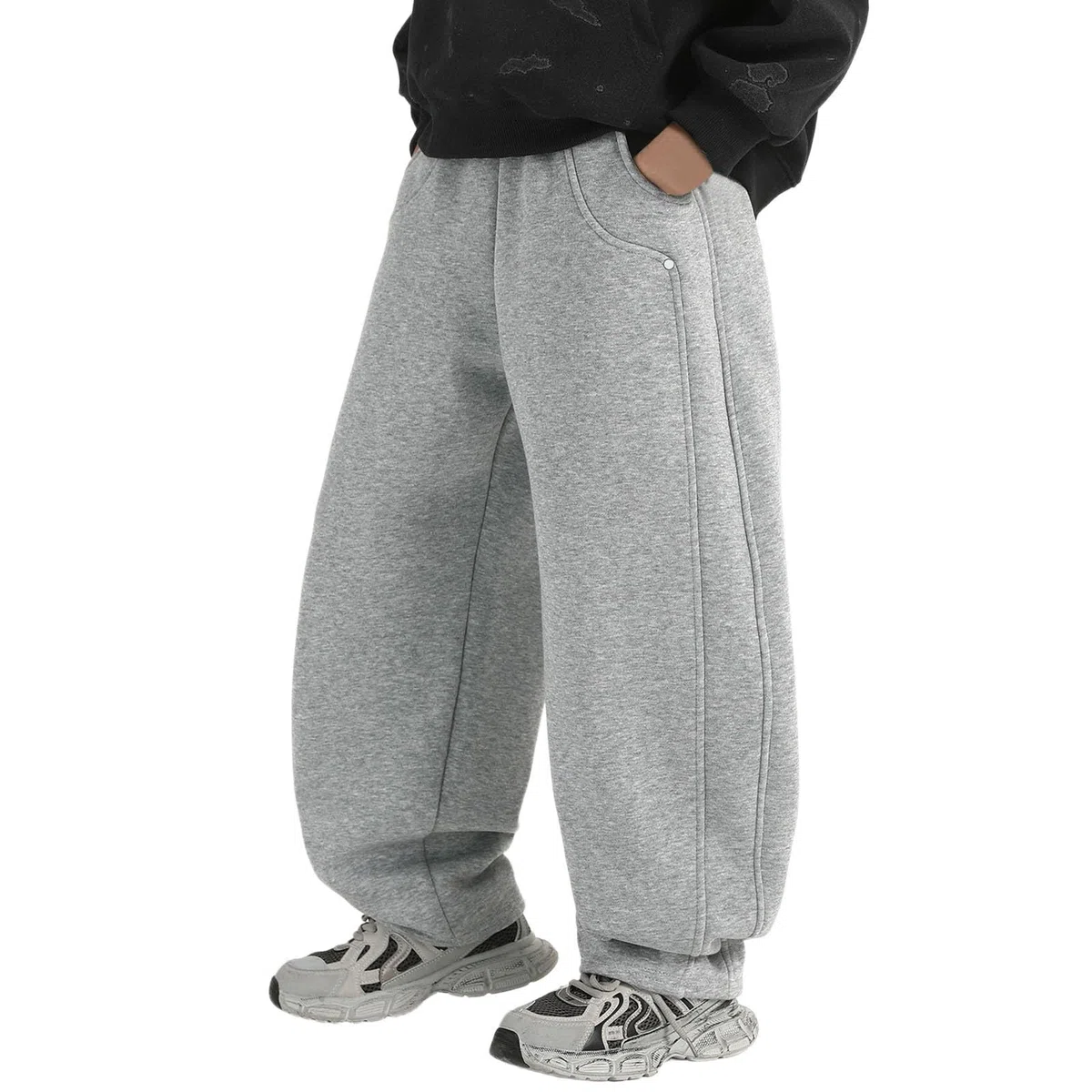 Baggy Jogginghose Jungs Sporthose Kinder Jungen Sweathose Mit Weite Bein Einfarbig Mit Kordelzug and Taschen Loose Casual Sweatpants