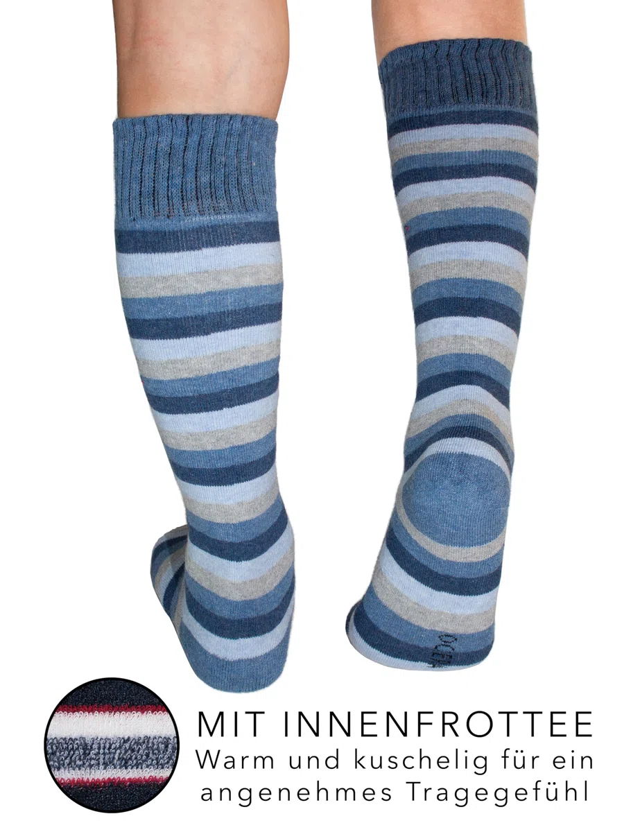 OCERA Kinder Thermo Kniestrümpfe, 4 Paar Winterstrümpfe für Mädchen und Jungen, mit Innenfrottee und Atmungsaktiver Baumwolole, für Skifahren, Snowboarden und Wandern